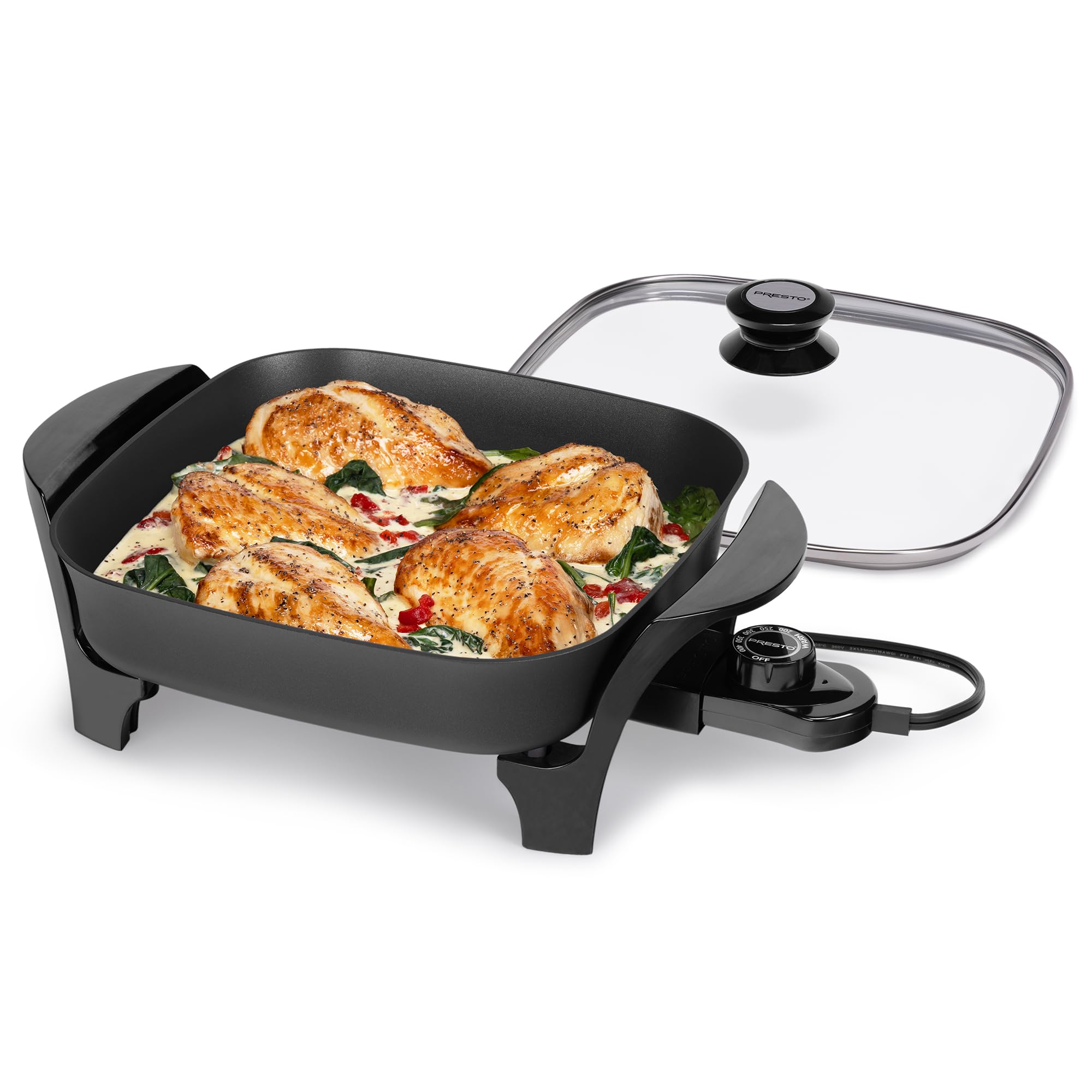 Presto 06626 11 Inch Electric Skillet W/Glass Lid