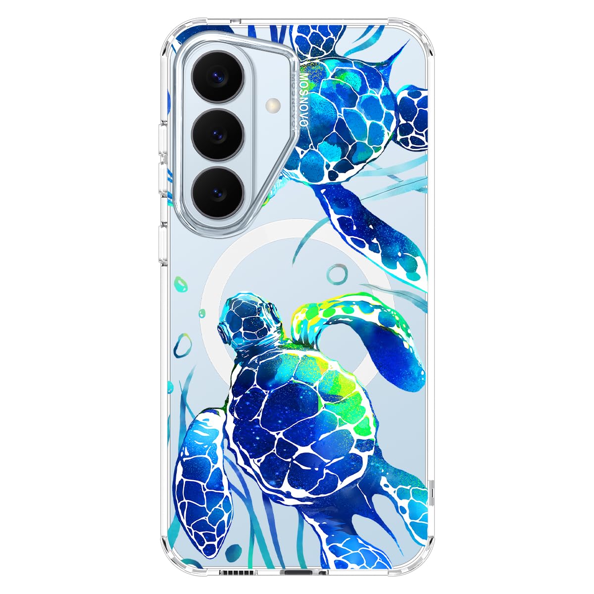 MOSNOVO for Samsung Galaxy S26 Clear Case, Fit for MagSafe, 6.6ft Military-Grade Shockproof Magnetic Protective Phone Cover,Sea 