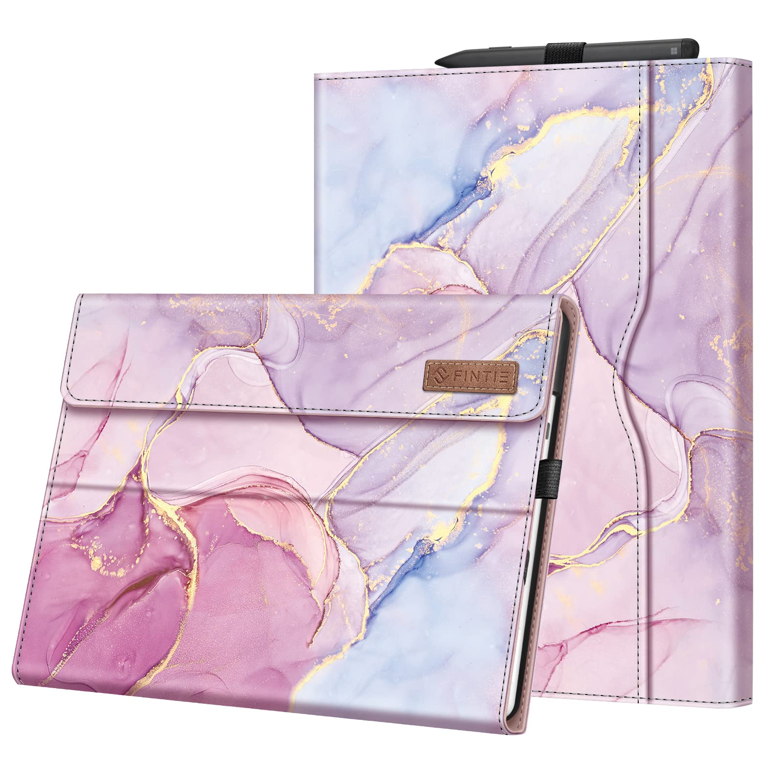 Fintie Case For 13 Inch Microsoft Surface Pro 9 / Pro 9 5G (2022)   Multiple Angle Viewing Portfolio Business Cover With Pocket