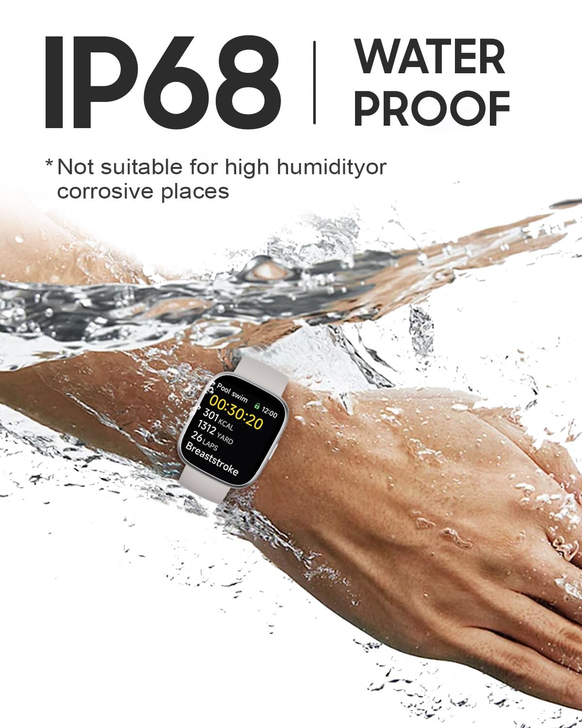 Toobur Smart Watch For Women, 1.83'' Fitness Tracker Watch With Heart Rate/Step Tracker/Pedometer/Sleep, Ip68 Waterproof Smartwa