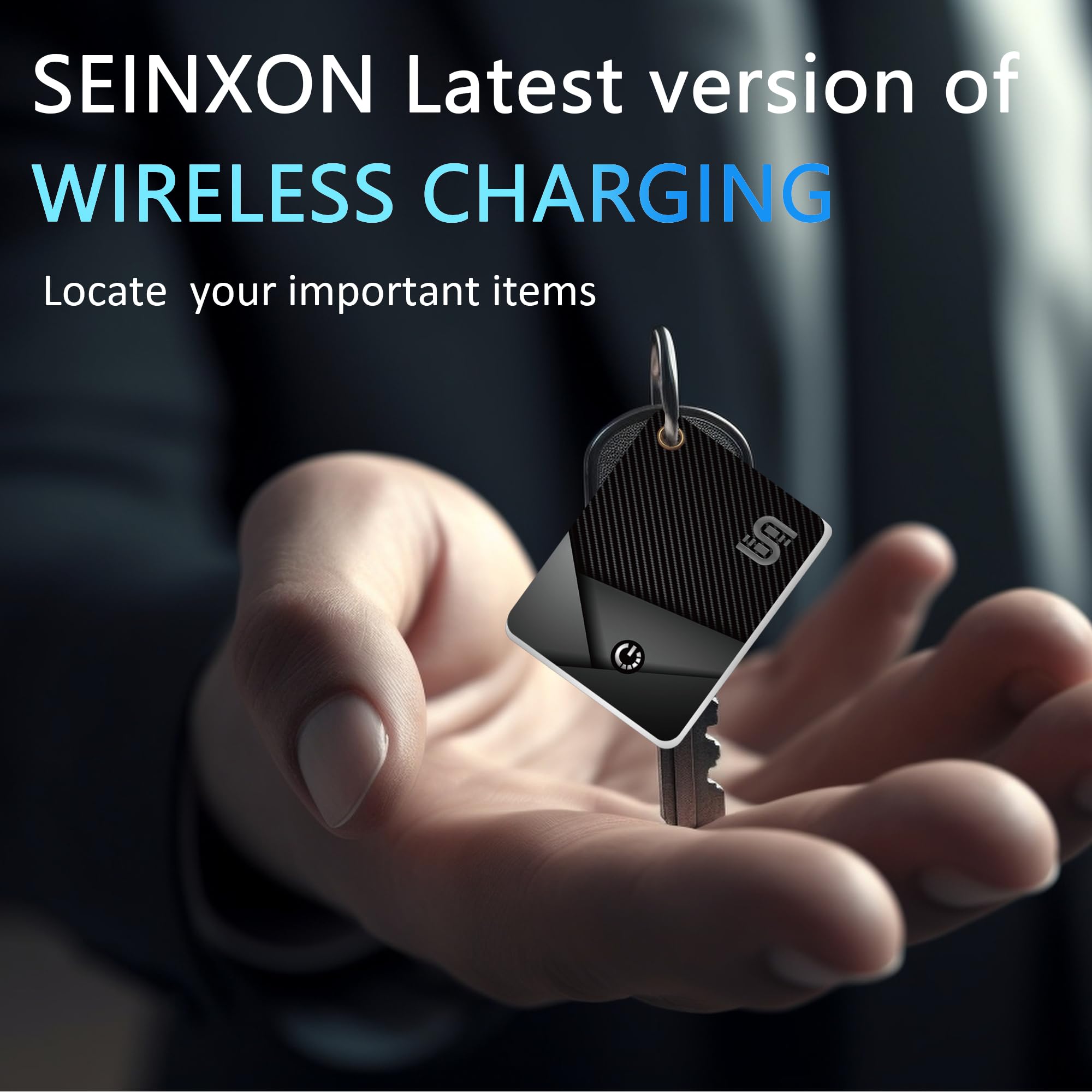 Keys Finder Tracker Qi Wireless Charging Ip68 Thin Item Wallet Purse Luggage Located Works With Apple Find My App & Network (Ios