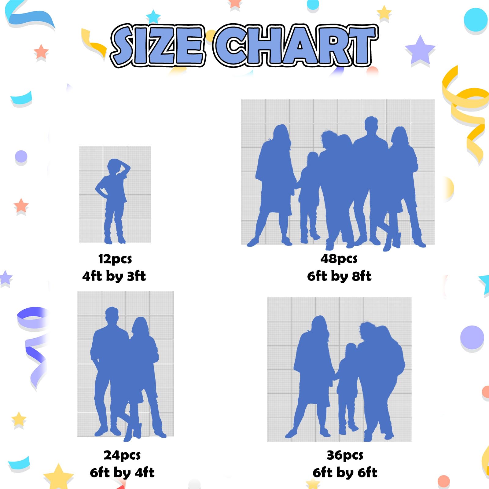 Biapian Silver Shimmer Wall Backdrop, 24Pcs Square Sequin Shimmer Wall Panels Color Laser Silver Glitter Photography Props For P