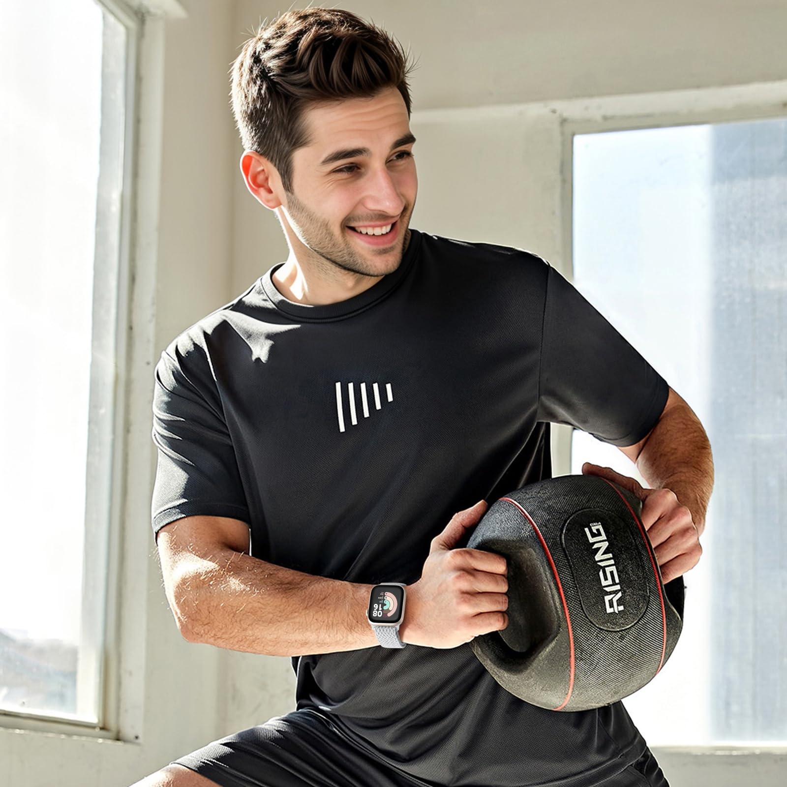 Charlam Sport Loop Compatible With Apple Watch Band 38Mm 40Mm 41Mm 42Mm 44Mm 45Mm 46Mm 49Mm Men Women,Adjustable Magnetic Stretc