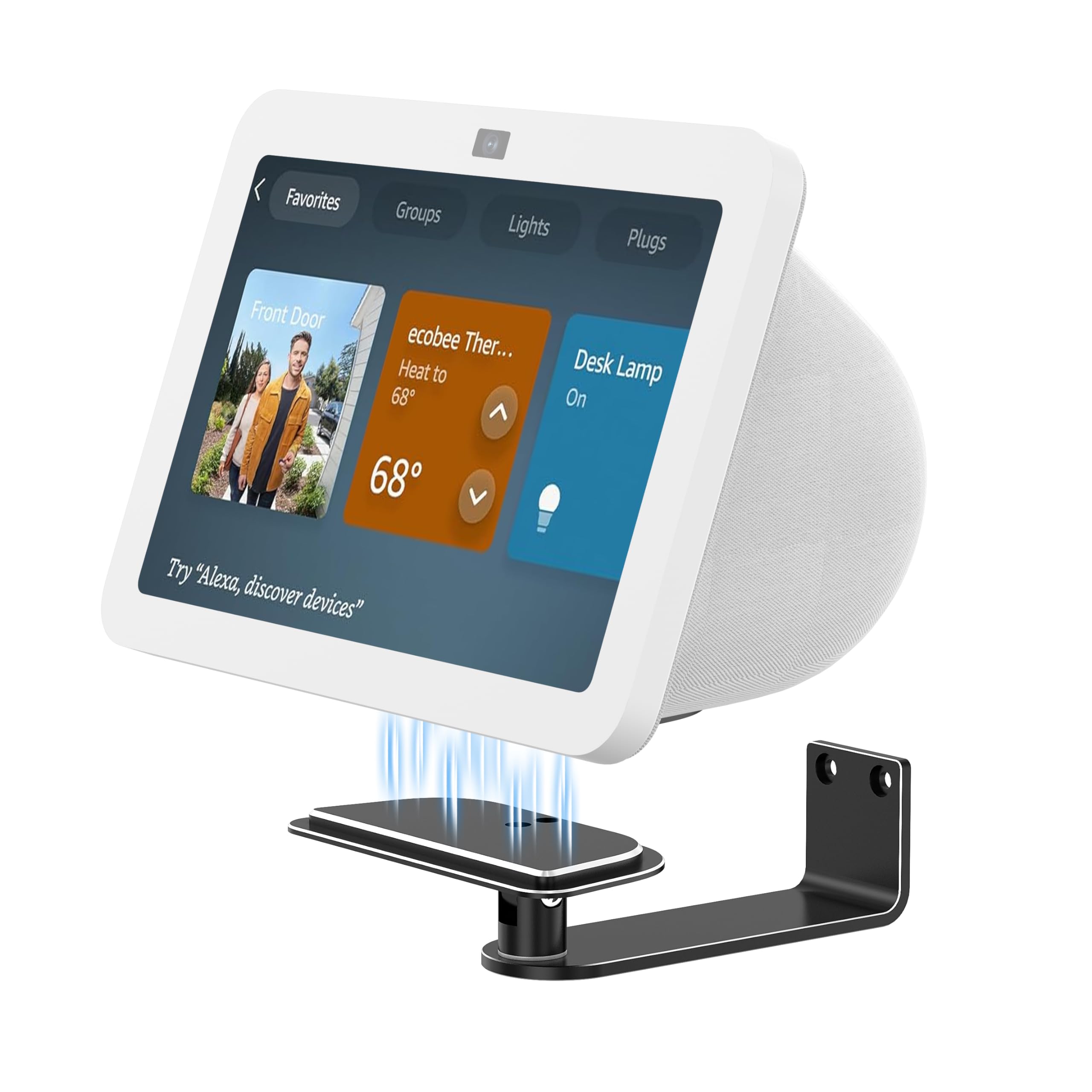 Laivli Wall Mount For Echo Show 8 (3Rd Gen), Aluminum Show 8 Stand With Strong Magnetic, Tilt Forward Backward And Swivel Horizo