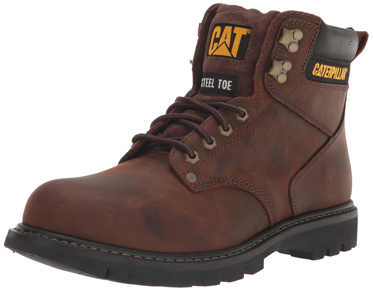 Cat Footwear Mens Second Shift Steel Toe Work Boot, Dark Brown, 85 Us
