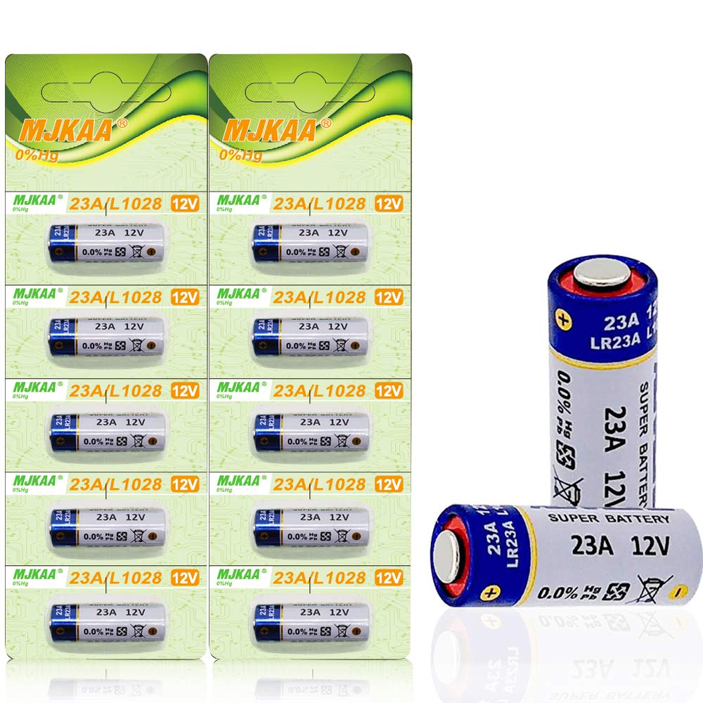 Mjkaa 10 Count A23 23A 12 Volt Battery For Garage Doors Opener, Doorbells Remotes Mn21 23Ga Gp23Ae A23S Lr23A L1028