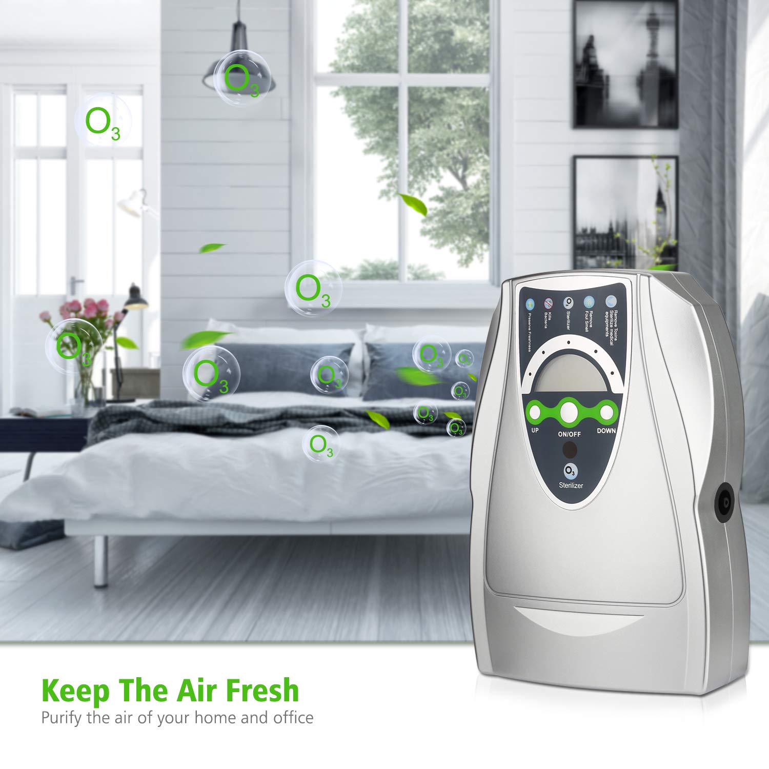 Wsta Portable Ozone Generator,Multipurpose Ozone Machine With Timer For Home,Room,Office,Hunting