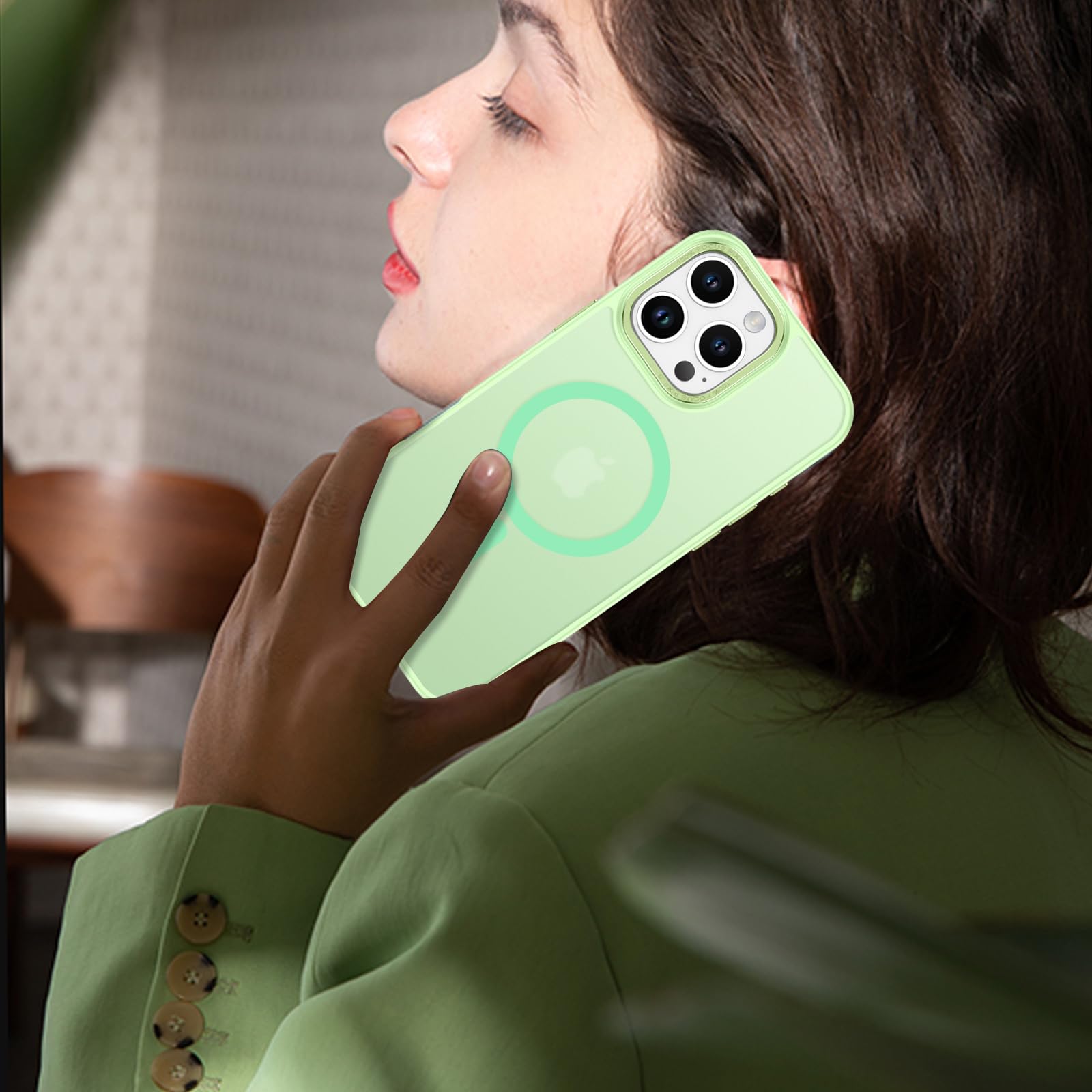 Bentoben For Iphone 16 Pro Max Case 2024, Phone Case Iphone 16 Promax Magnetic Case [Compatible With Mag Safe] Translucent Matte