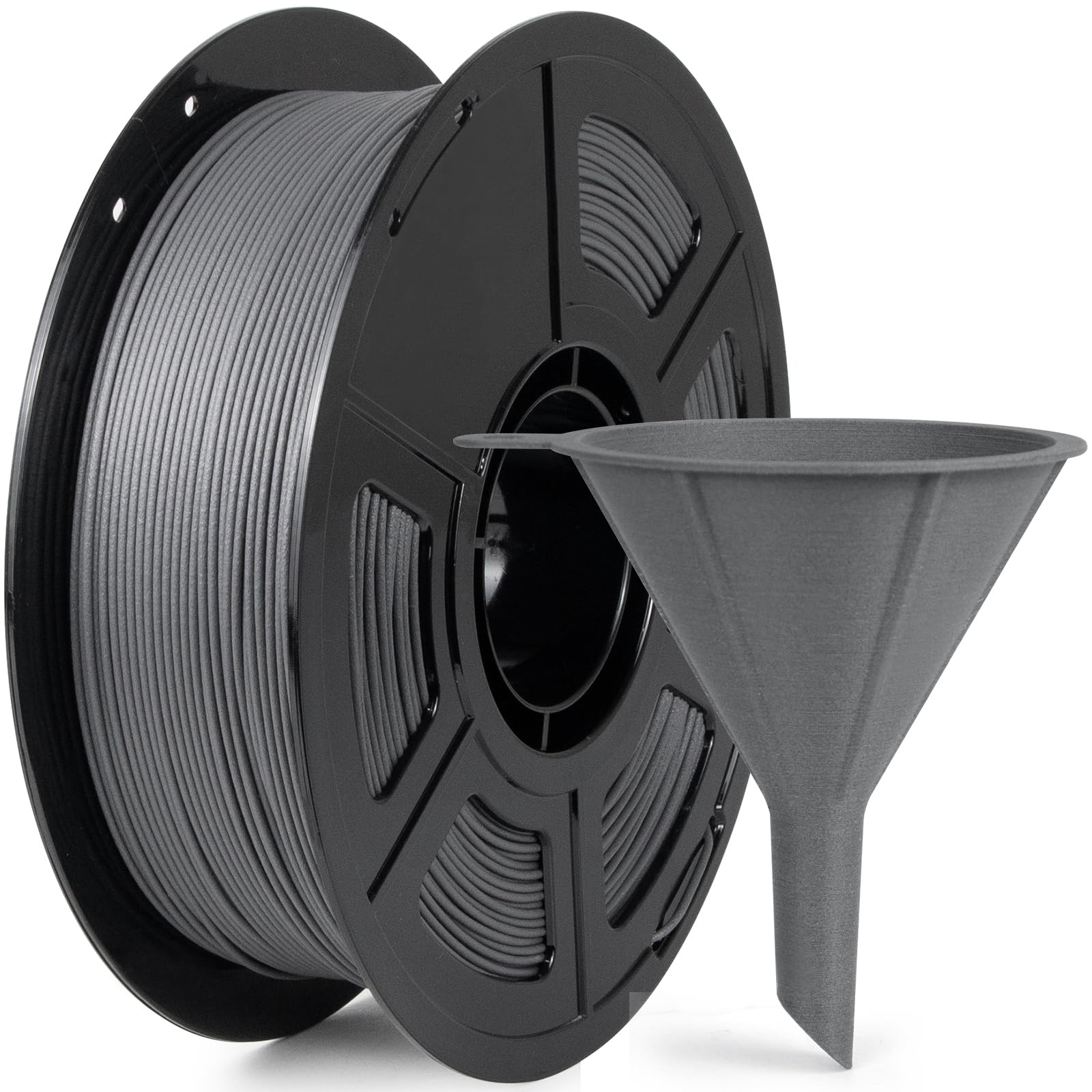 IEMAI Glass Fiber PLA Filament 1.75mm Matte Gray 1KG, PLA-GF 3D Printer Filament with Dimensional Stability & Low Warpage, High 