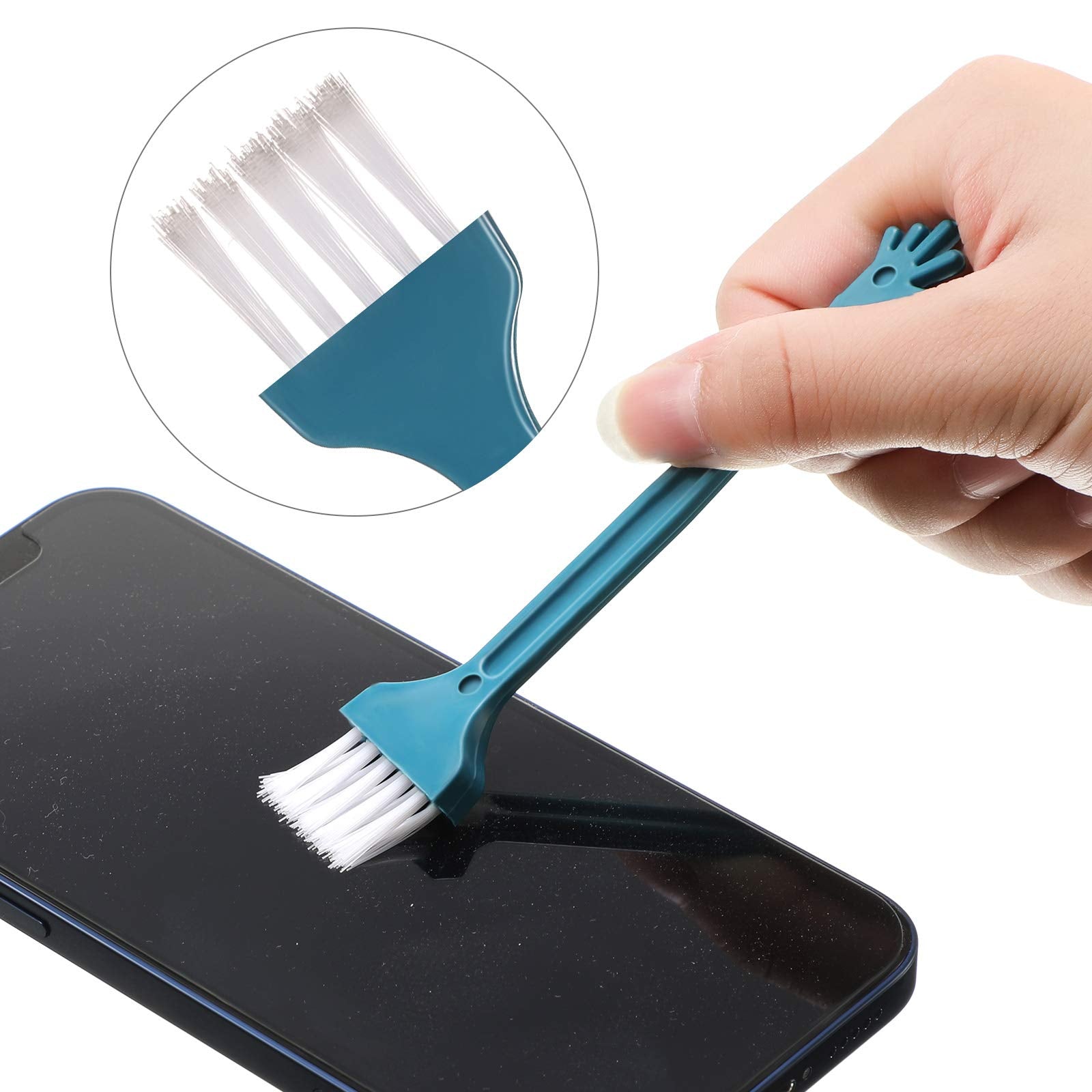 Frienda Anti Dust Plug Metal Phone Port Cover Compatible With Iphone 14/13/12/11 Lightning Connector Cleaning Tool Kit Phone Spe