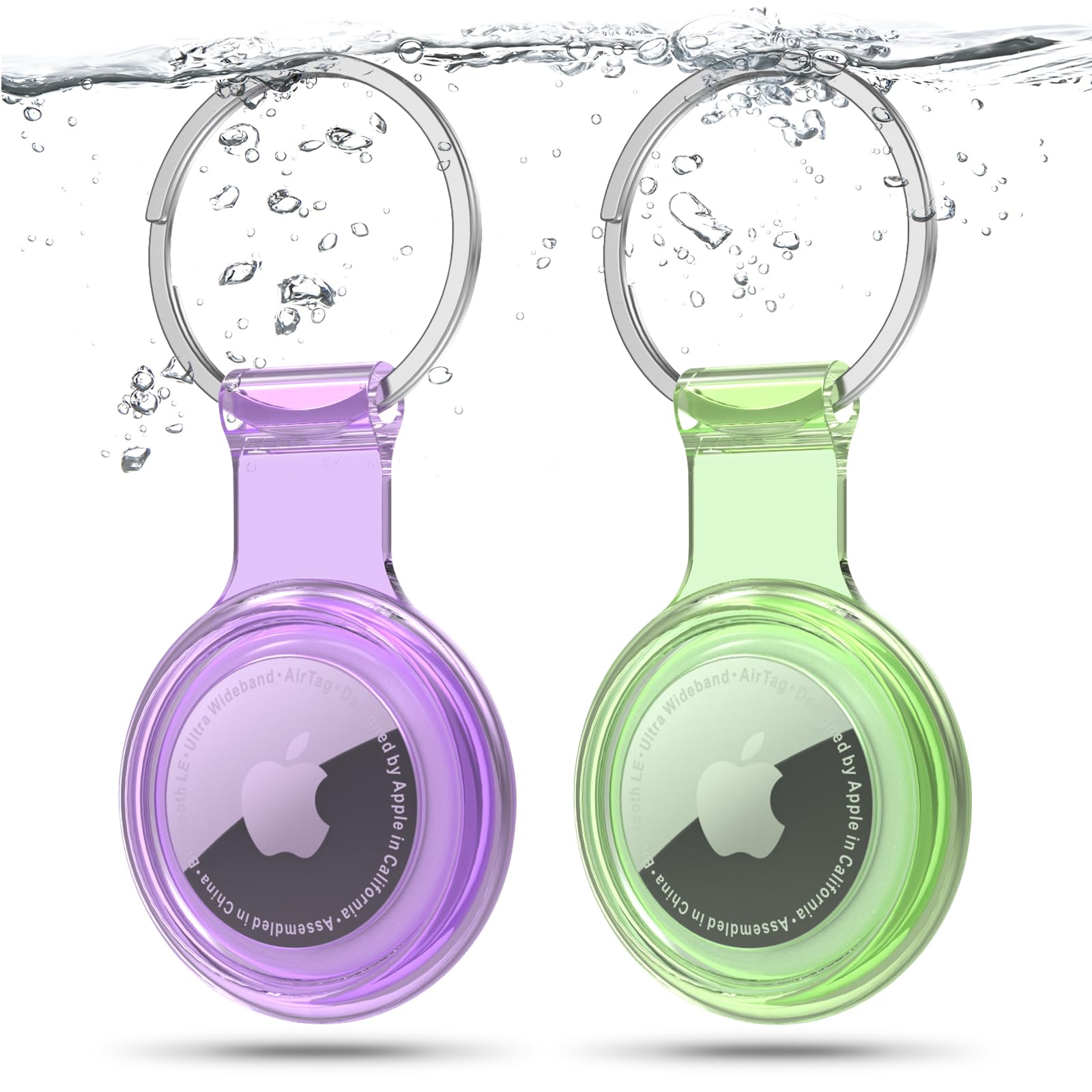 2 Pack Airtag Holder, Airtag Case Compatible With Apple Airtags, Waterproof & Dustproof & Anti Collision Airtag Cover With Multi