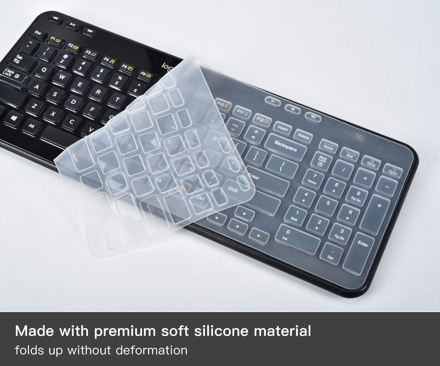 Keyboard Cover Skin For Logitech K360 Mk360 Wireless Keyboard, Logitech K360 Mk360 Waterproof Silicone Keyboard Protector, Logit