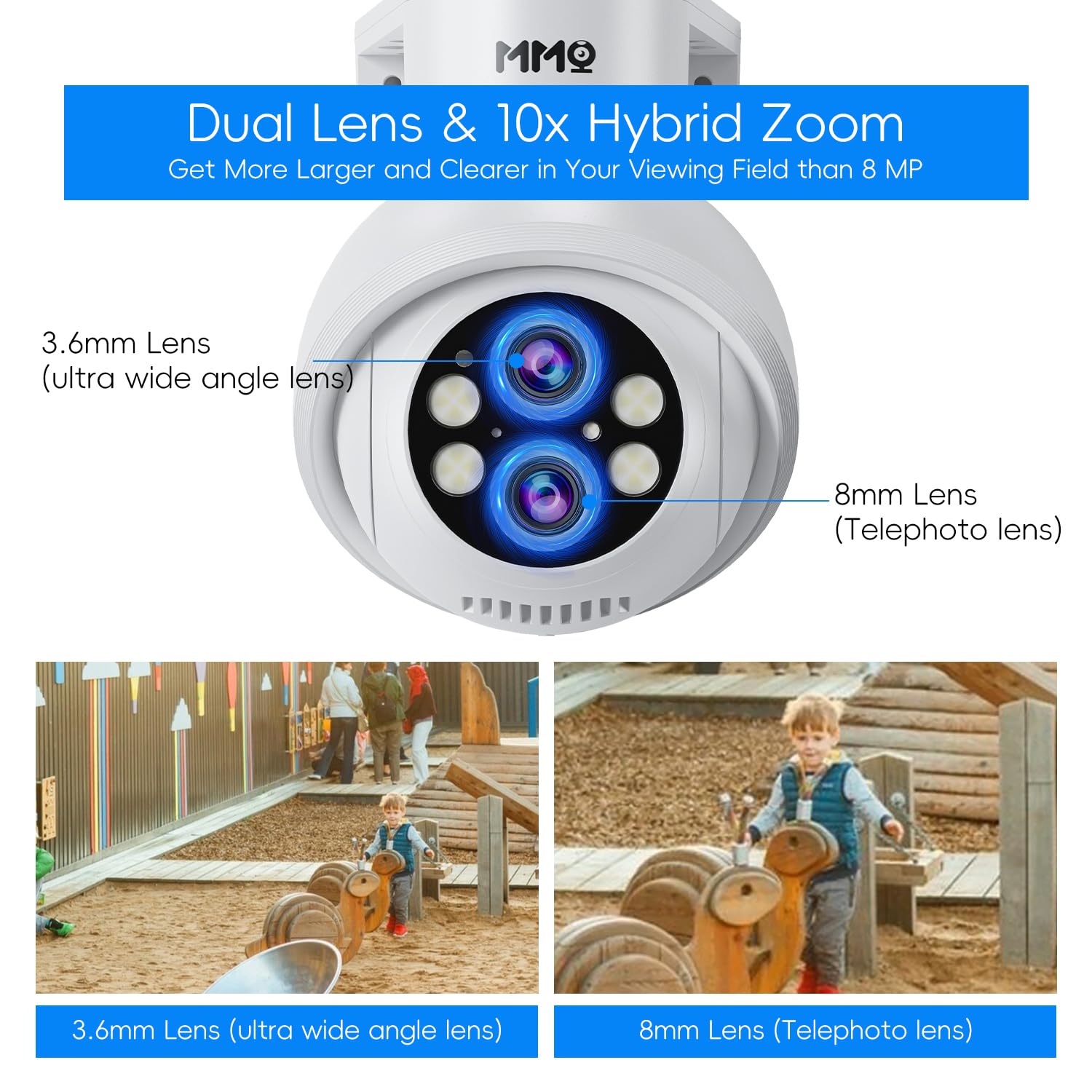 ? Auto Track &10X Hybrid Zoom? Mmq Dual Lens Wifi Security Camera System, 4Pcs Wireless Cameras Outdoor With 1T Hdd,10Ch Expanda