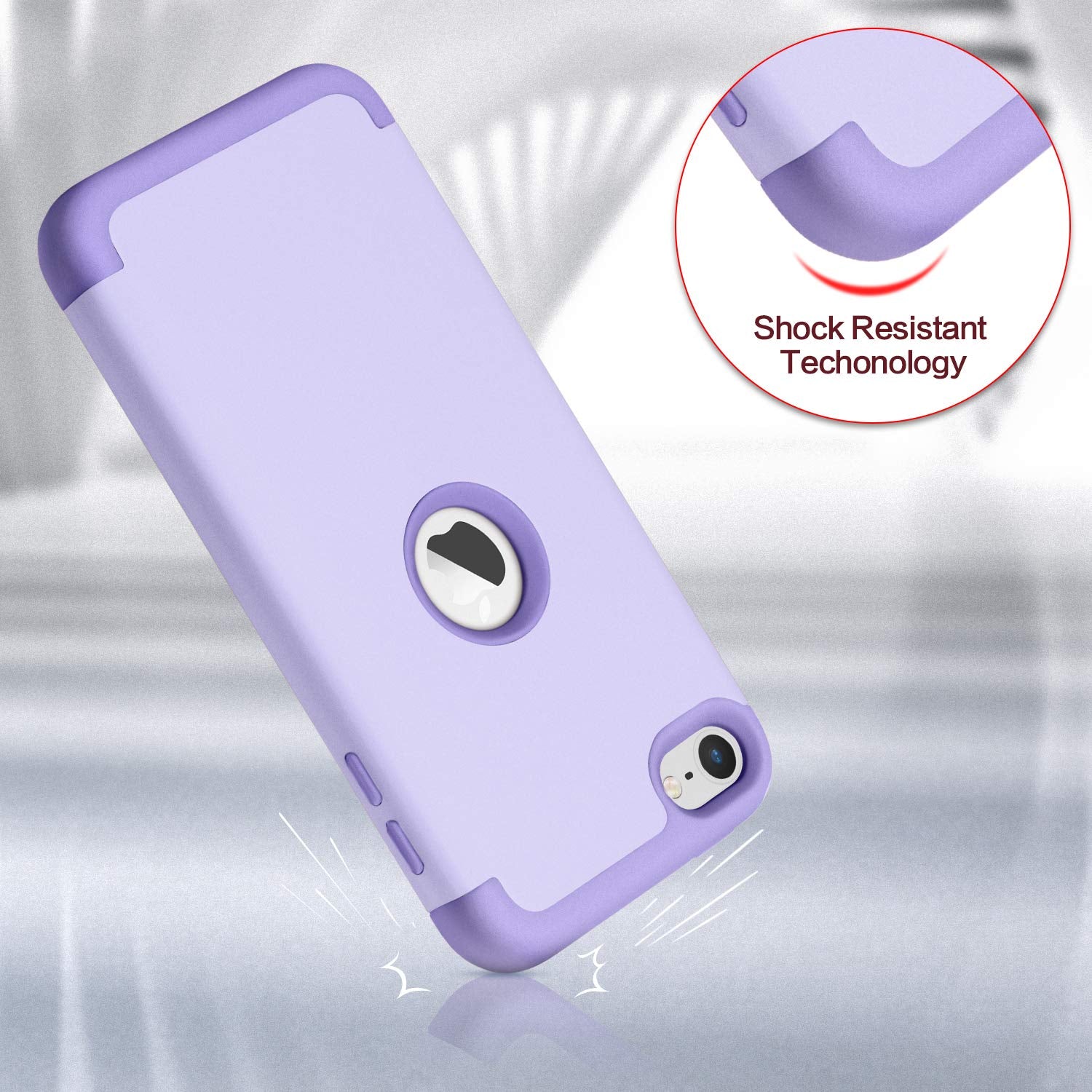 Idwell Ipod Touch Case With 2 Screen Protector, Three Layer Series Heavy Duty Protection Shockproof High Impact Protective Cover