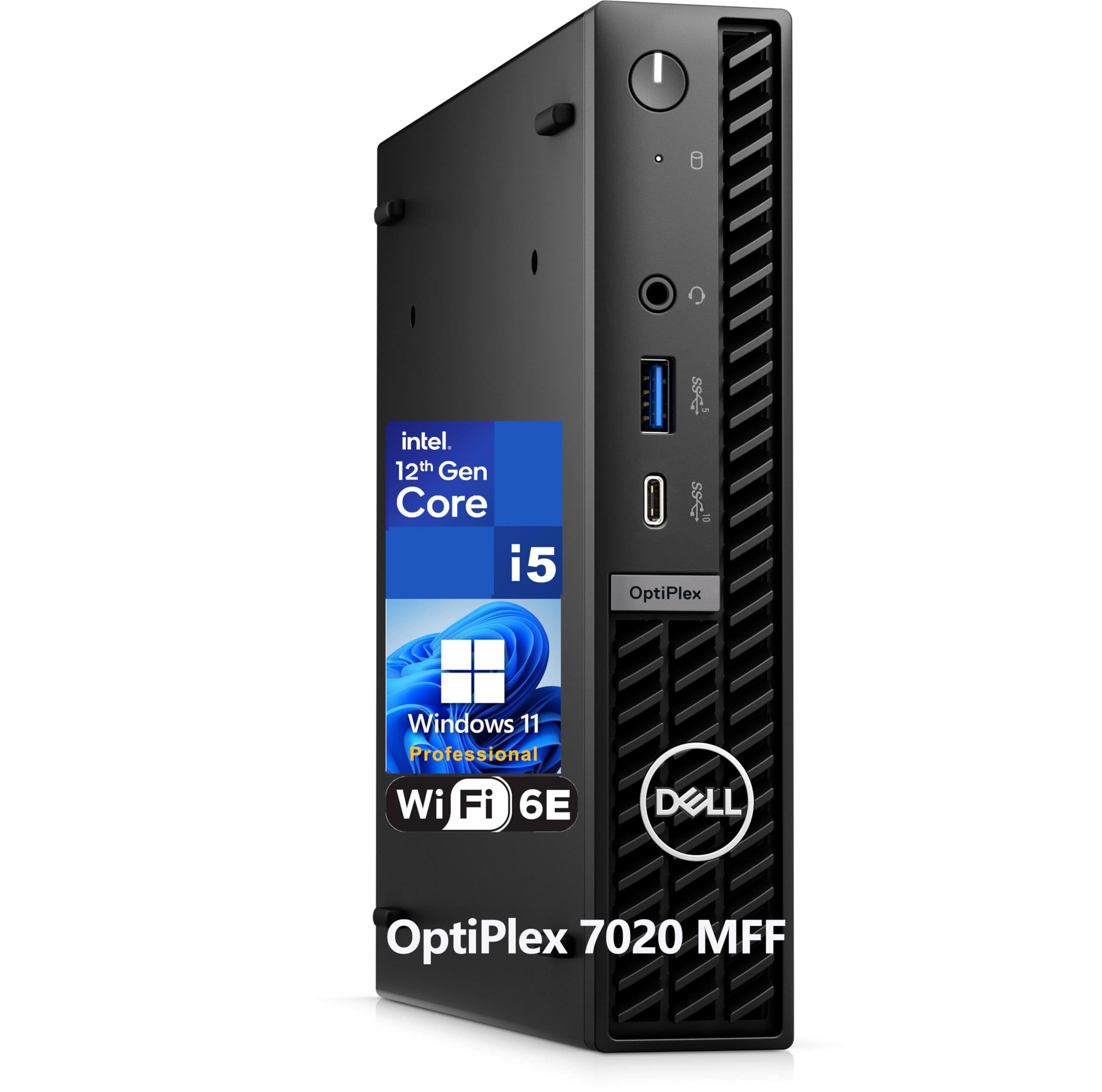 Dell OptiPlex 7020 MFF 7000 Series Micro Form Factor Mini Business Desktop Computer, 12th Gen Intel Hexa-Core i5-12500T (Beat i7