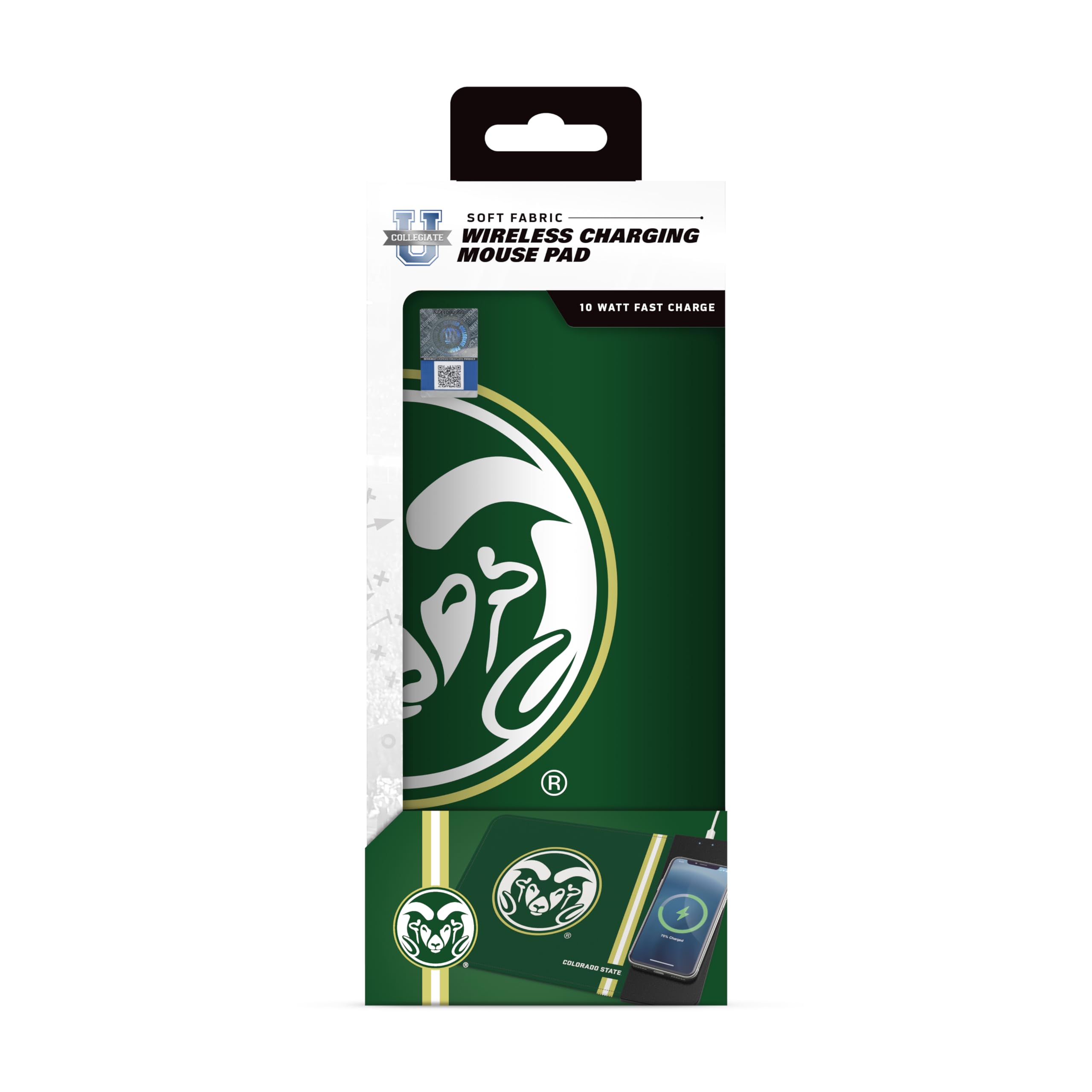 Soar Ncaa Wireless Charging Mouse Pad, Colorado State Rams