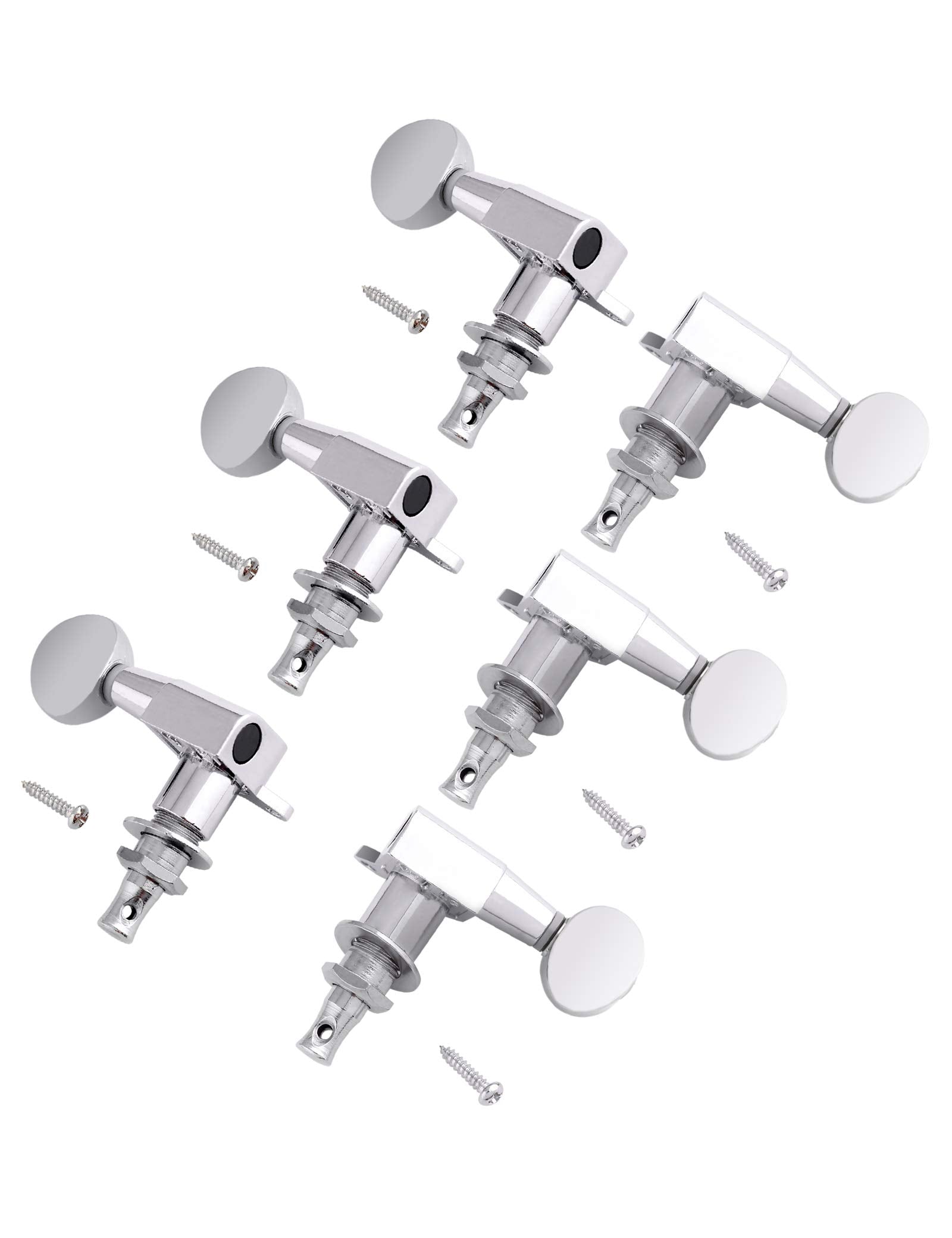 Holmer Guitar String Tuning Pegs Tuning Machines Sealed Machine Heads Grover Tuners Tuning Keys Oval Button 3 Left 3 Right For E