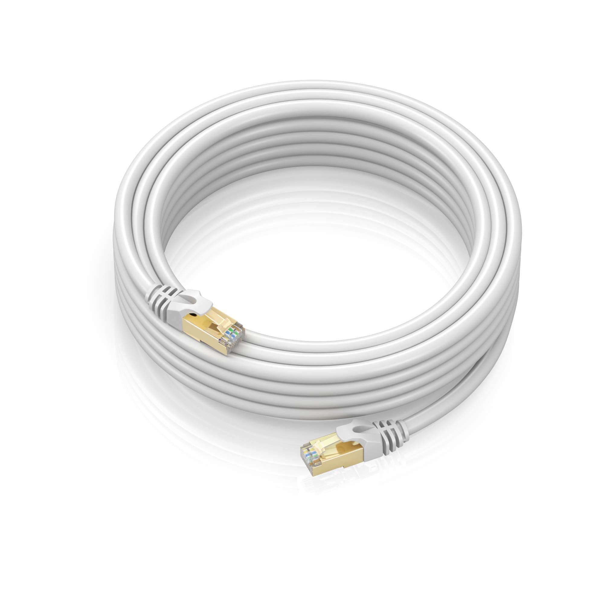 Cat 7 Ethernet Cable 75 Ft   High Speed Internet Network Lan Patch Cable, Rj45 Connectors   75Ft White   Perfect For Gaming, Streaming, And More