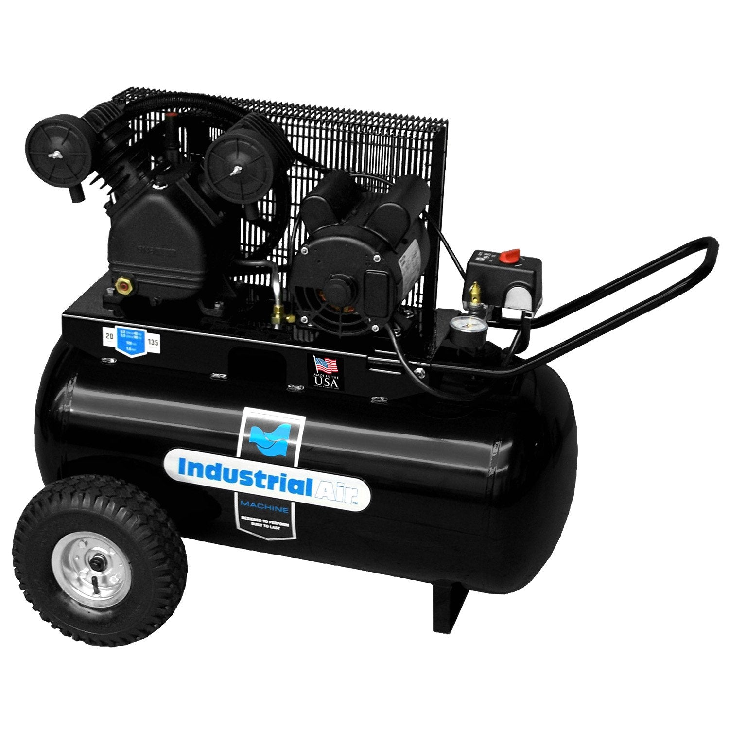 Industrial Air Ip1682066.Mn 20 Gallon Portable Electric Air Compressor, 1.6 Horsepower