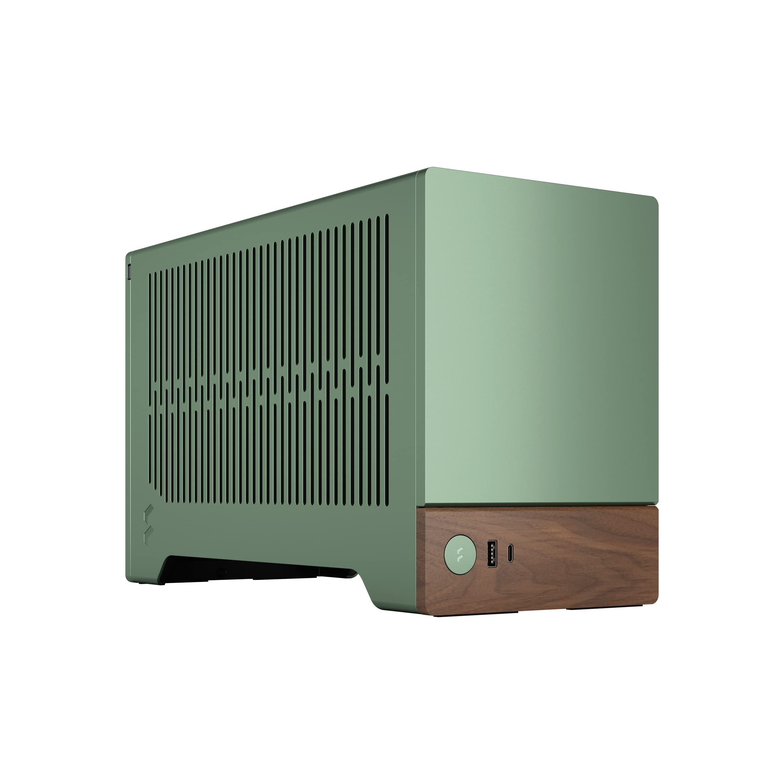 Fractal Design Terra Jade   Wood Walnut Front Panel   Small Form Factor   Mini Itx Gaming Case   Pcie 4.0 Riser Cable   Usb Type