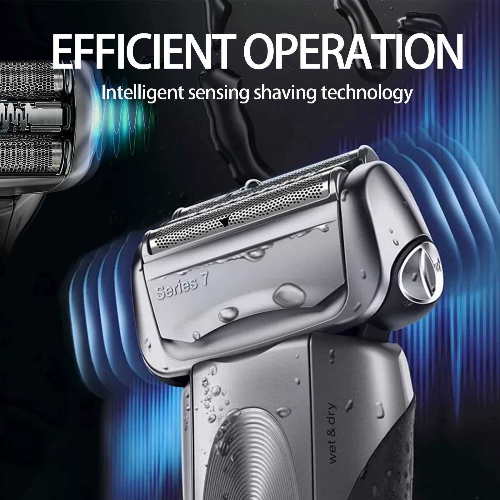 Series 7 70S Replacement Head For For Braun Series 7 Eletric Shaver Replacement Heads, Compatible With Braun 795 790Cc 7899Cc, 7