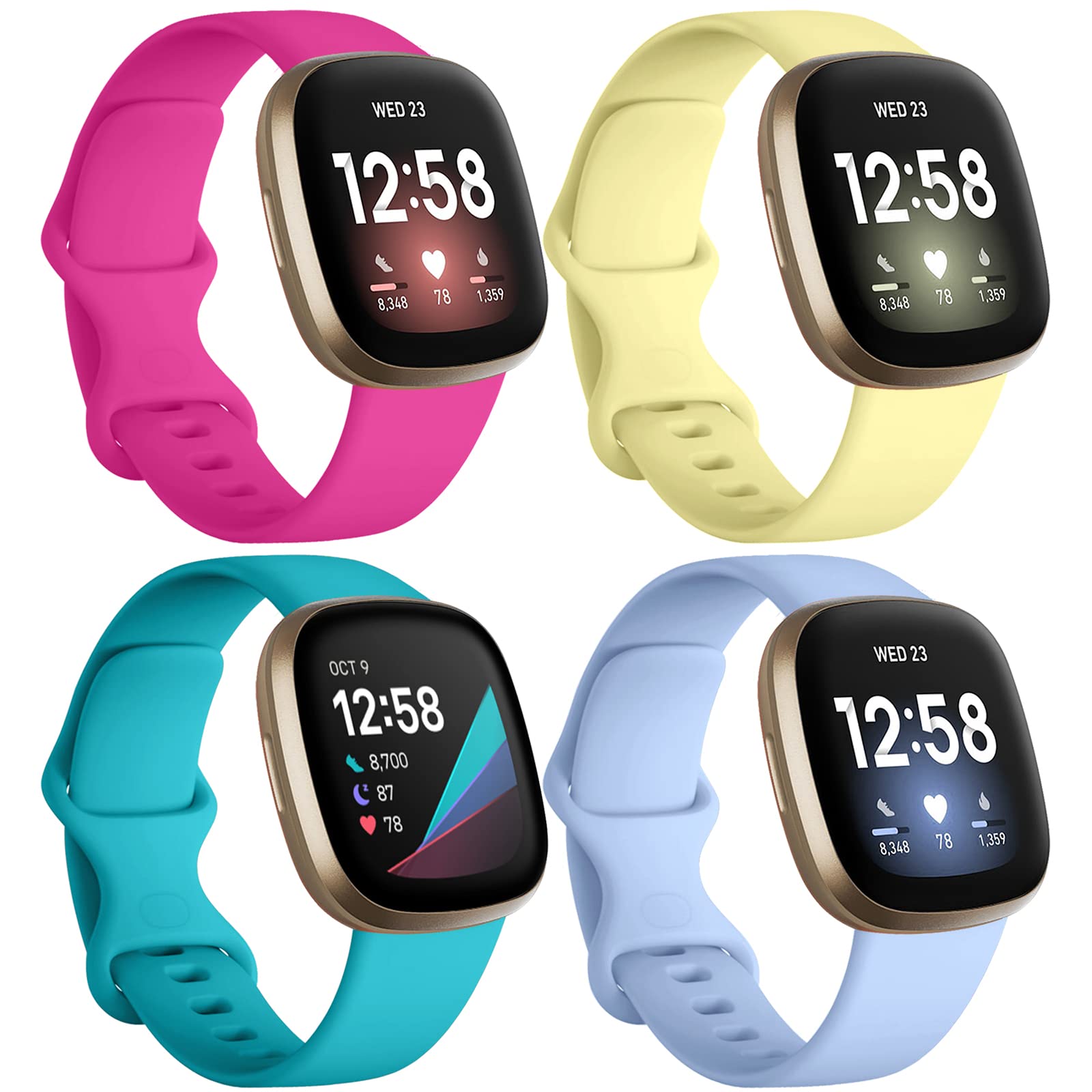 Dirrelo Compatible With Fitbit Sense Bands/ Fitbit Versa 3 Bands Women/ Fitbit Versa 4 Bands Women/ Fitbit Sense 2 Bands For Wom