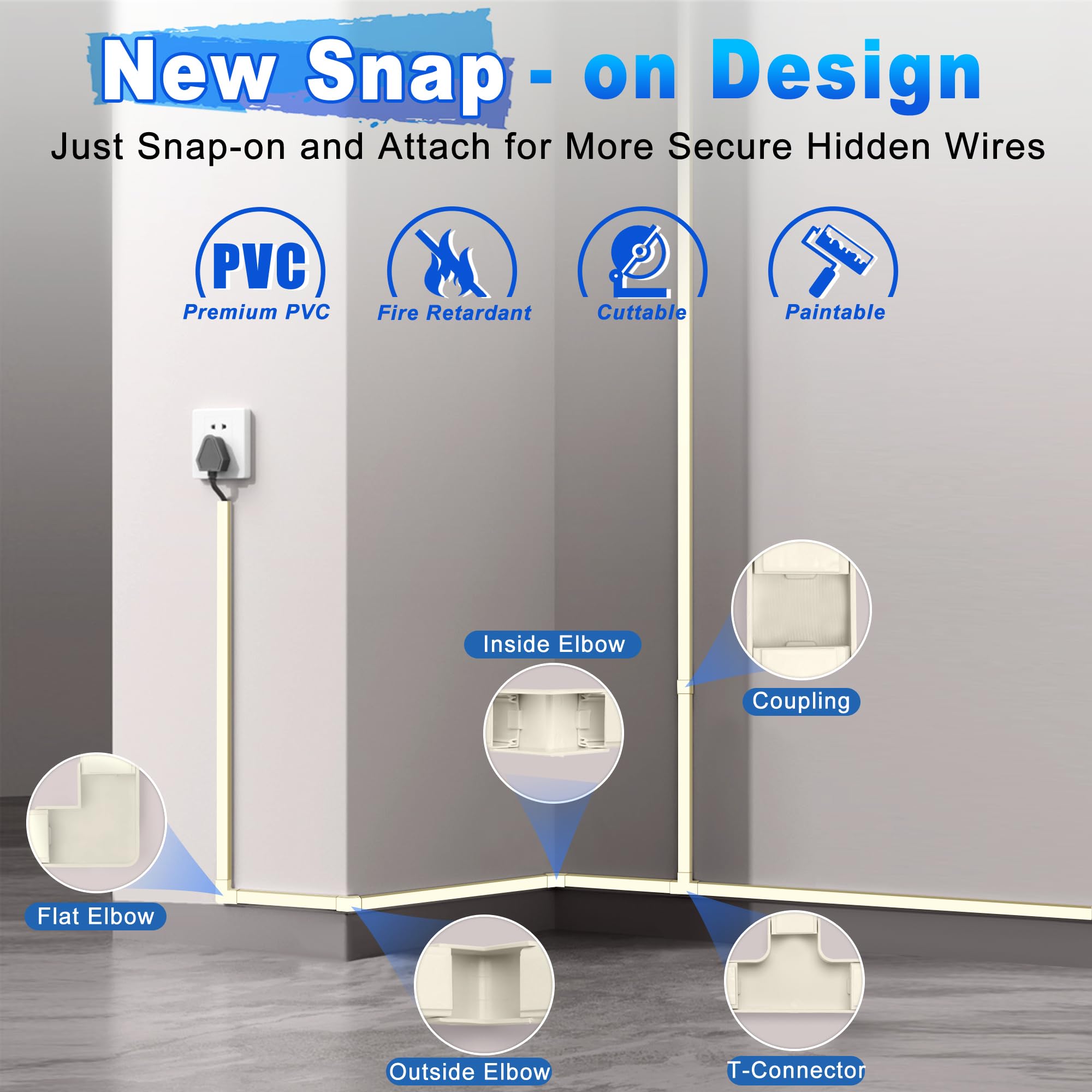 Lzeoy 392.5In Wire Covers For Cords Kit Beige Cord Cover Wall, Wire Hiders For Tv On Wall, Tv Cable Hider Wall Kit For Wire Cove