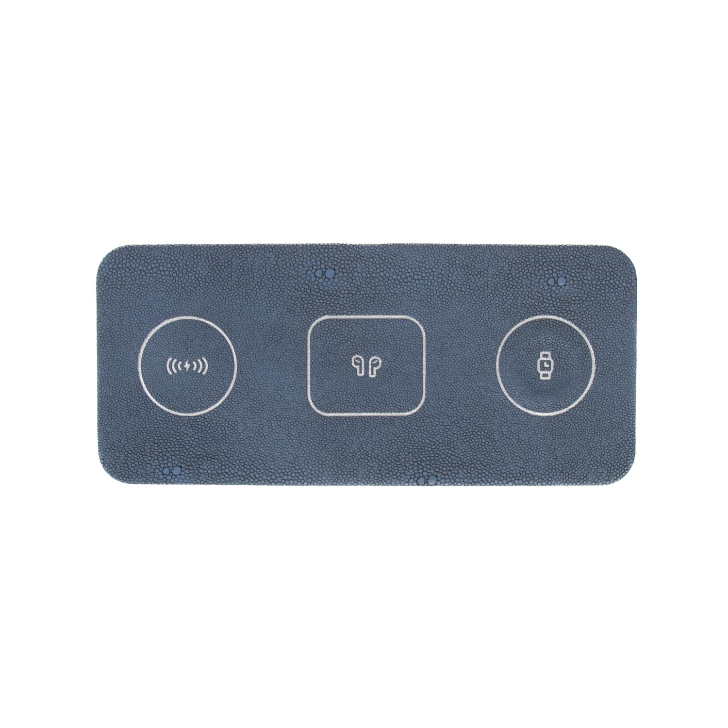 Brouk and Co ACE 3-in-1 Portable Wireless Fast Charging Pad, Blue - Compatible with iPhone, Apple, Samsung, and Android - Multi-
