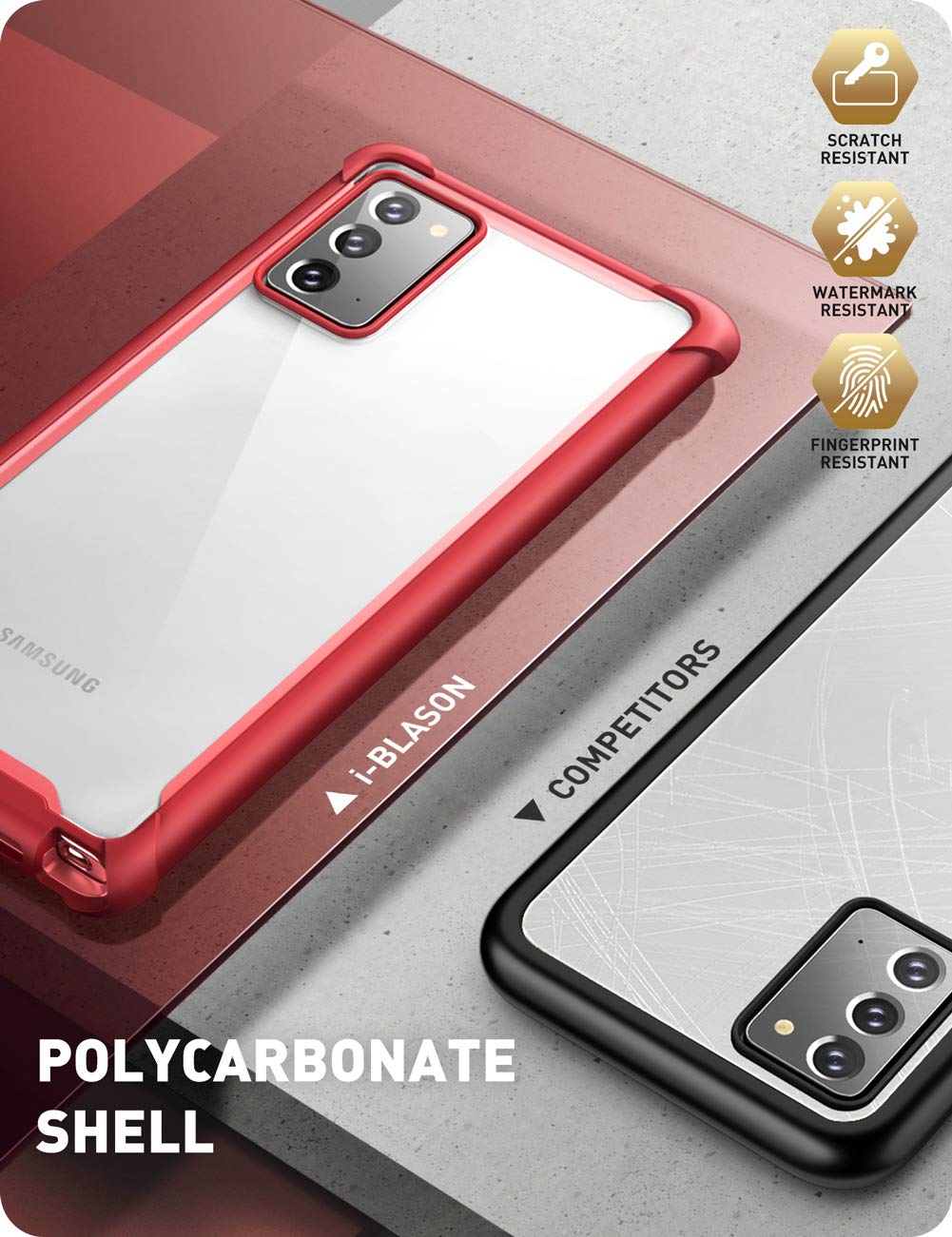 I Blason Ares Clear Case For Galaxy Note 20 5G 6.7 Inch (2020 Release), Dual Layer Rugged Clear Bumper Case Without Built In Scr
