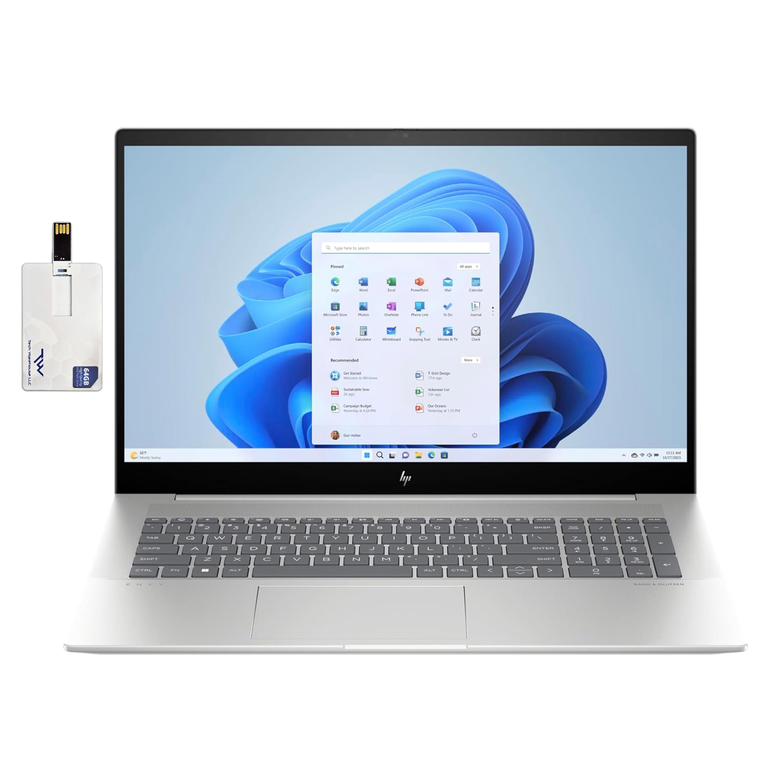 Hp Envy 17T Laptop, Intel Core Ultra 7 155H (Up To 4.8 Ghz, 16 Cores, 22 Threads), Intel Arc Graphics 32Gb Ram, 1 Tb Nvme Ssd, 1