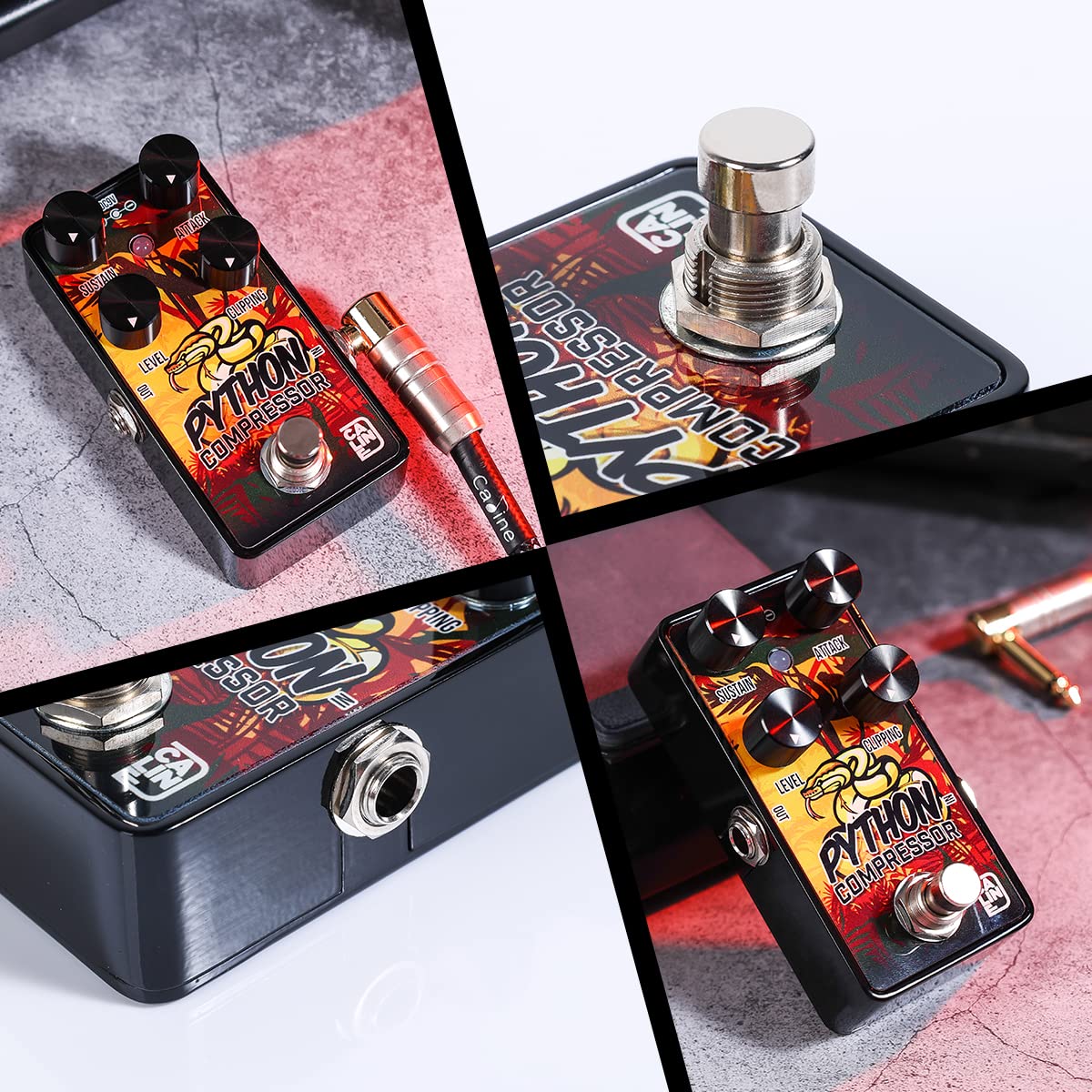 Caline Mini Guitar Compressor Pedal G Series G012 Pure Analog Compression Effect Guitar Pedal For Electric Guitar True Bypass De