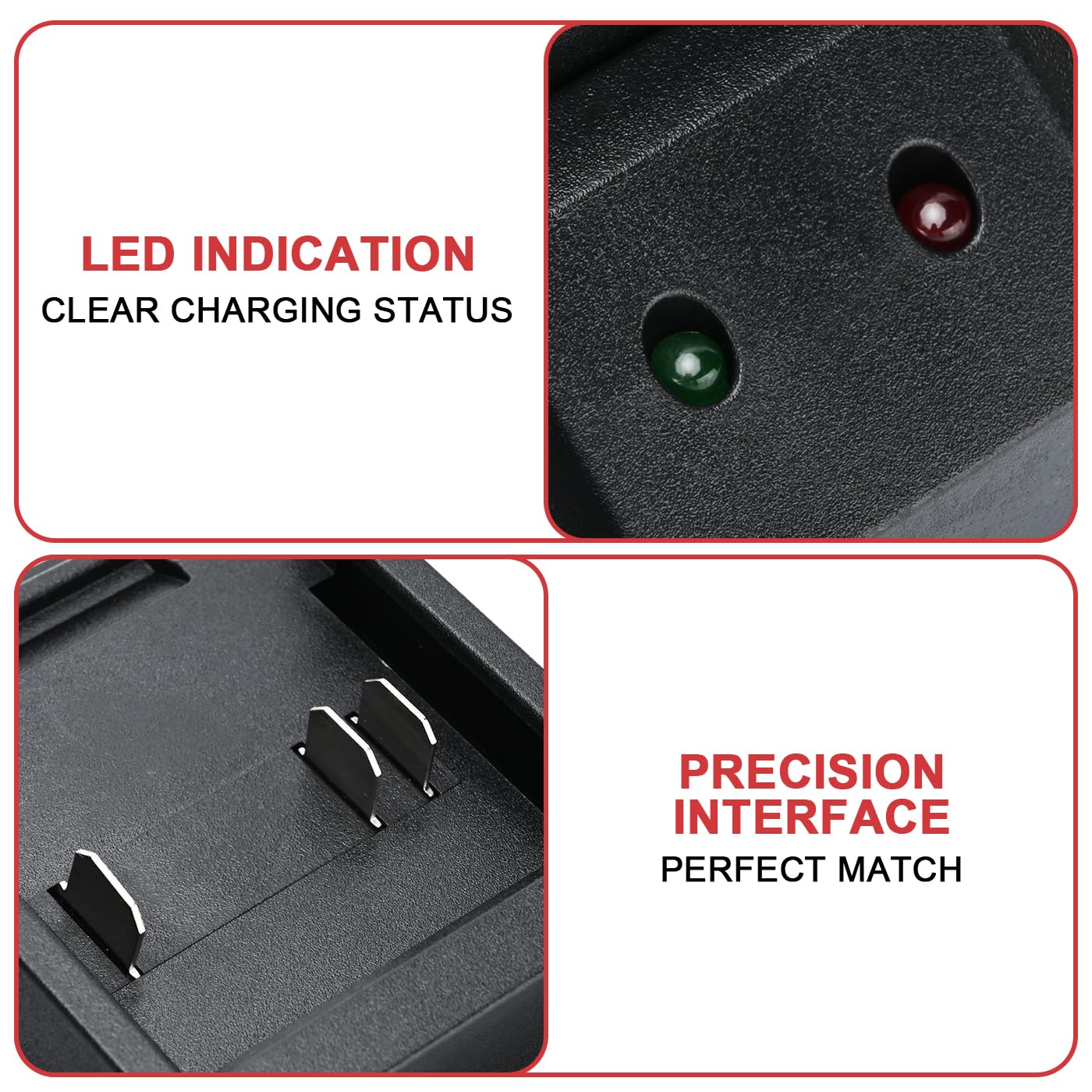 21V Battery Single Port Rapid Charger Base, Fast Charger Compatible 21V Lithium Ion Battery By Shintyool (Battery Not Included)