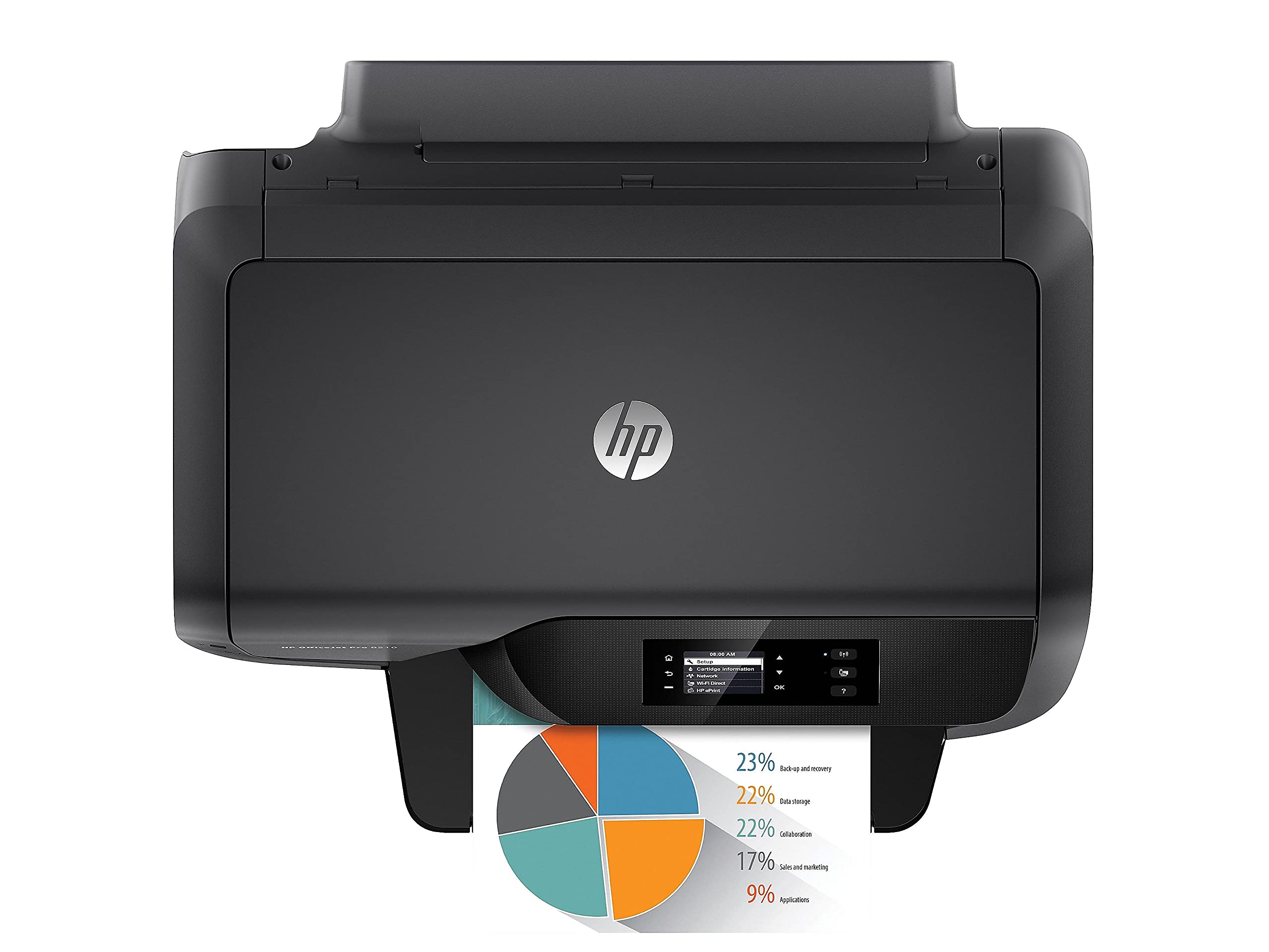 Hp Officejet Pro 8210 Wireless Color Printer, Instant Ink Ready, Works With Alexa (D9L64A),Black