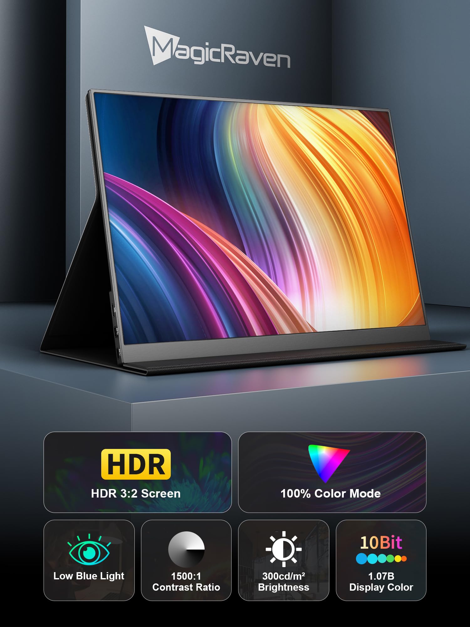 2.5K Portable Gaming Monitor, 16  2520X1680 1500:1 Ips Laptop Monitor, Slim Lightweight Usb C Hdmi Computer Display, Gaming Scre