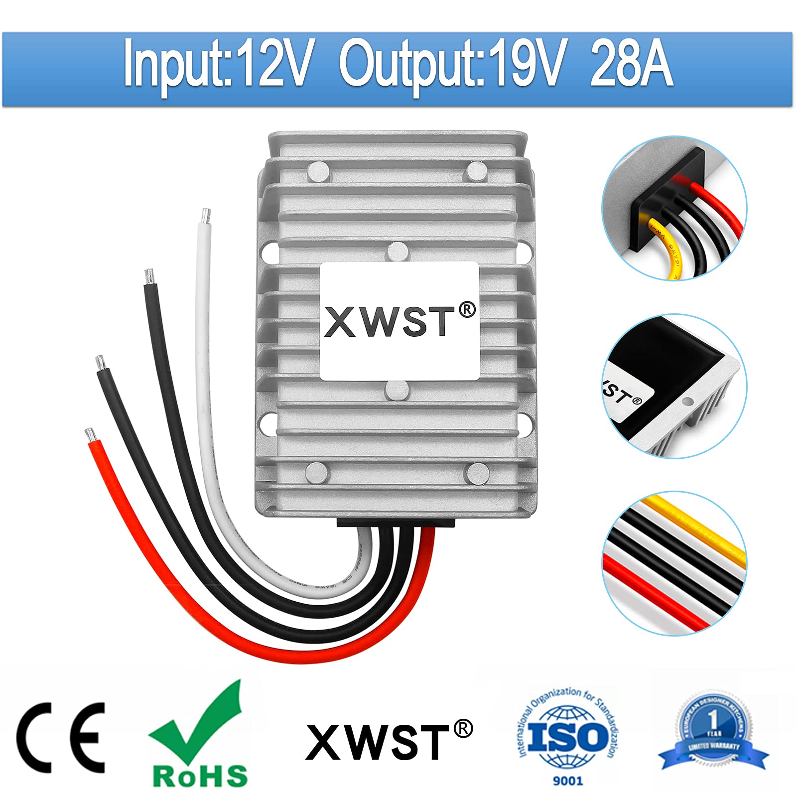 Dc Dc 12V To 19V 28A Step Up Module,Boost Converter 9V 13V To 19V Voltage Regulator,Waterproof Power Adapt 532W 19V Volt Transfo