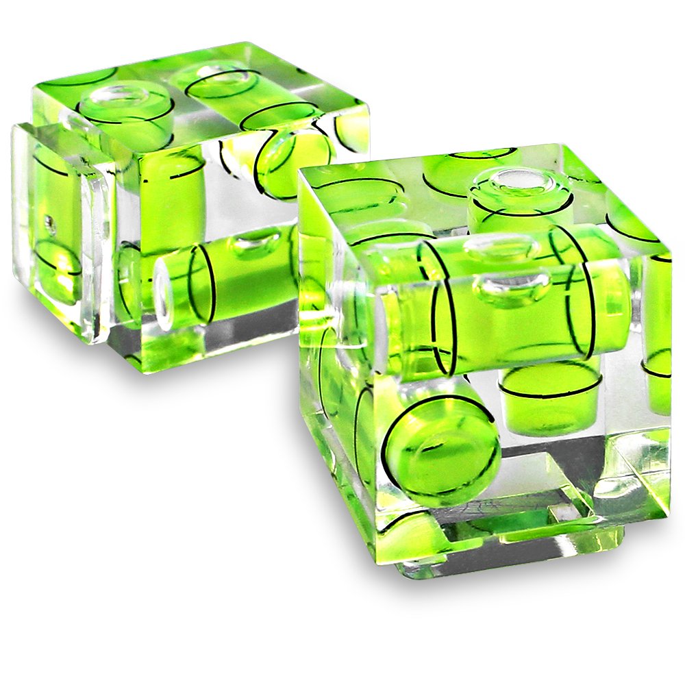 Senhai Triple 3 Axis Hot Shoe Bubble Spirit Level Compatible Compatible For Canon Nikon Pentax Dslr Camera (2 Pack)