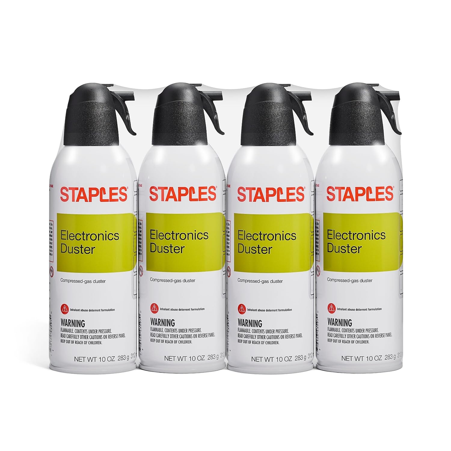 Staples Electronics Air Duster, 10 Oz., 4/Pack (Spl10Enfr-4)