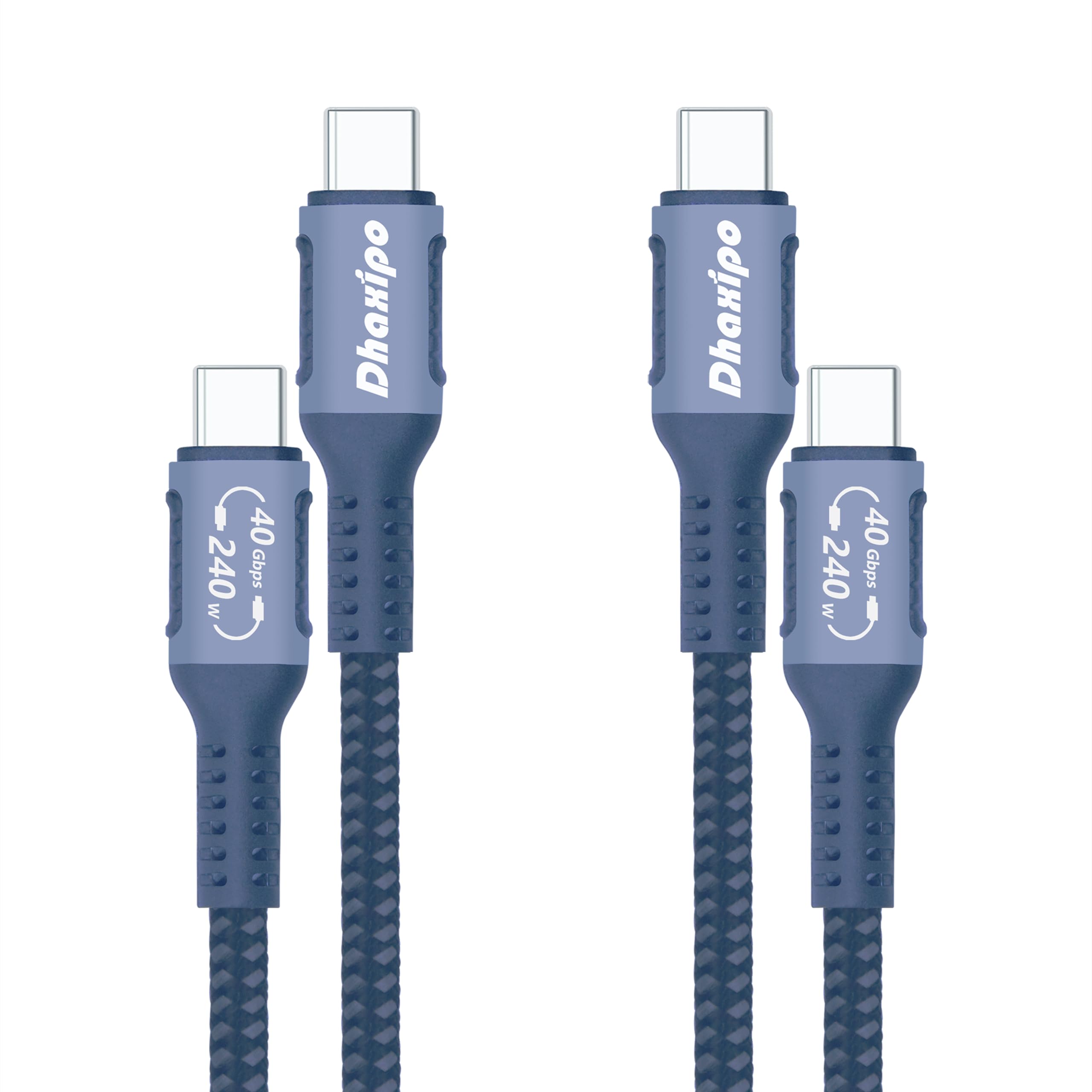 Dhaxipo Usb 4 For Thunderbolt 4 Cable 4Ft [2 Pack], 40 Gbps Data Transfer With 240W And 4K@144Hz 5K@ 60Hz Or 8K@30Hz,Compatible