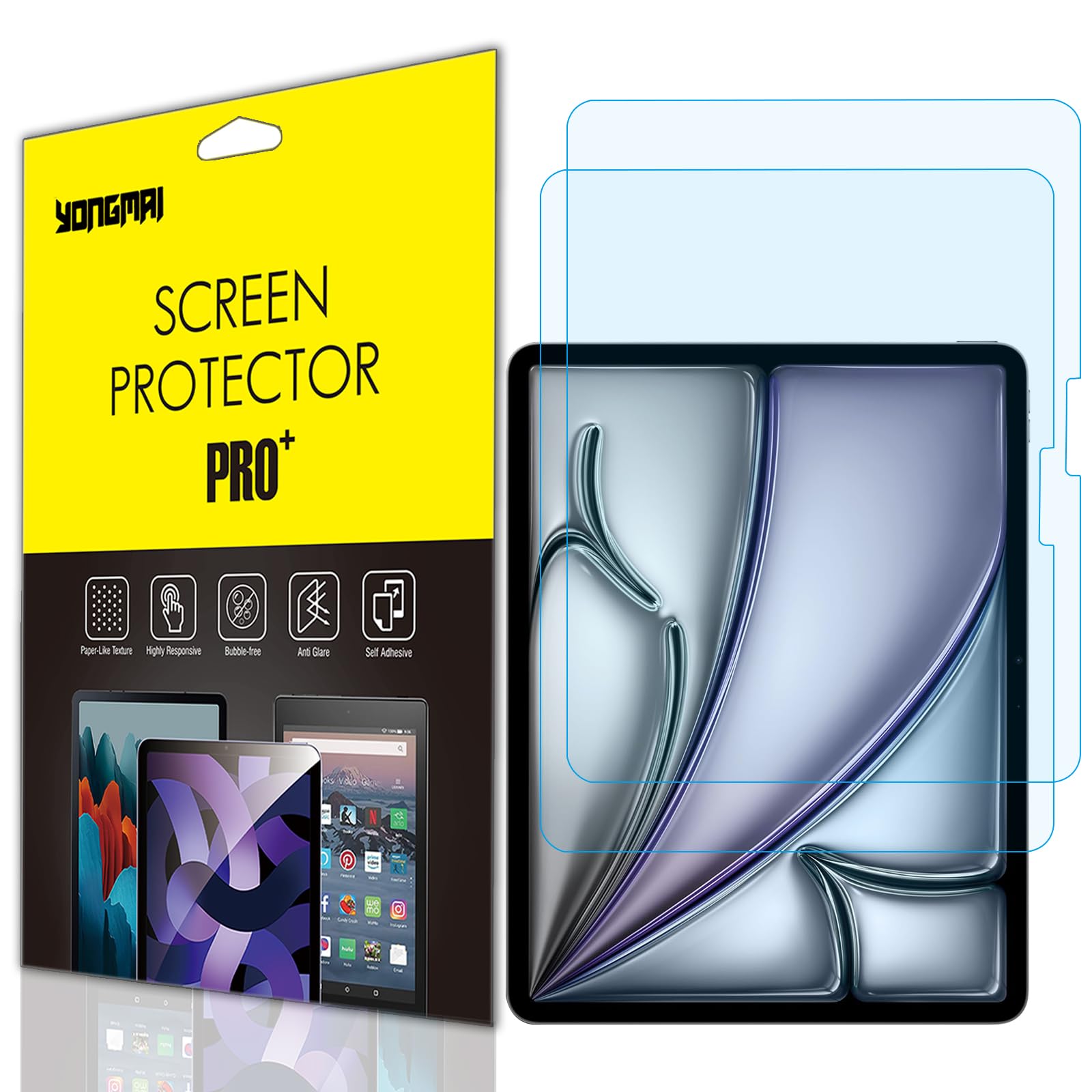 2 Pack   Blue Light Blocking Screen Protector Compatible With Ipad Air 13 Inch 2024 6Th Generation M2, Anti Blue Light Anti Glar