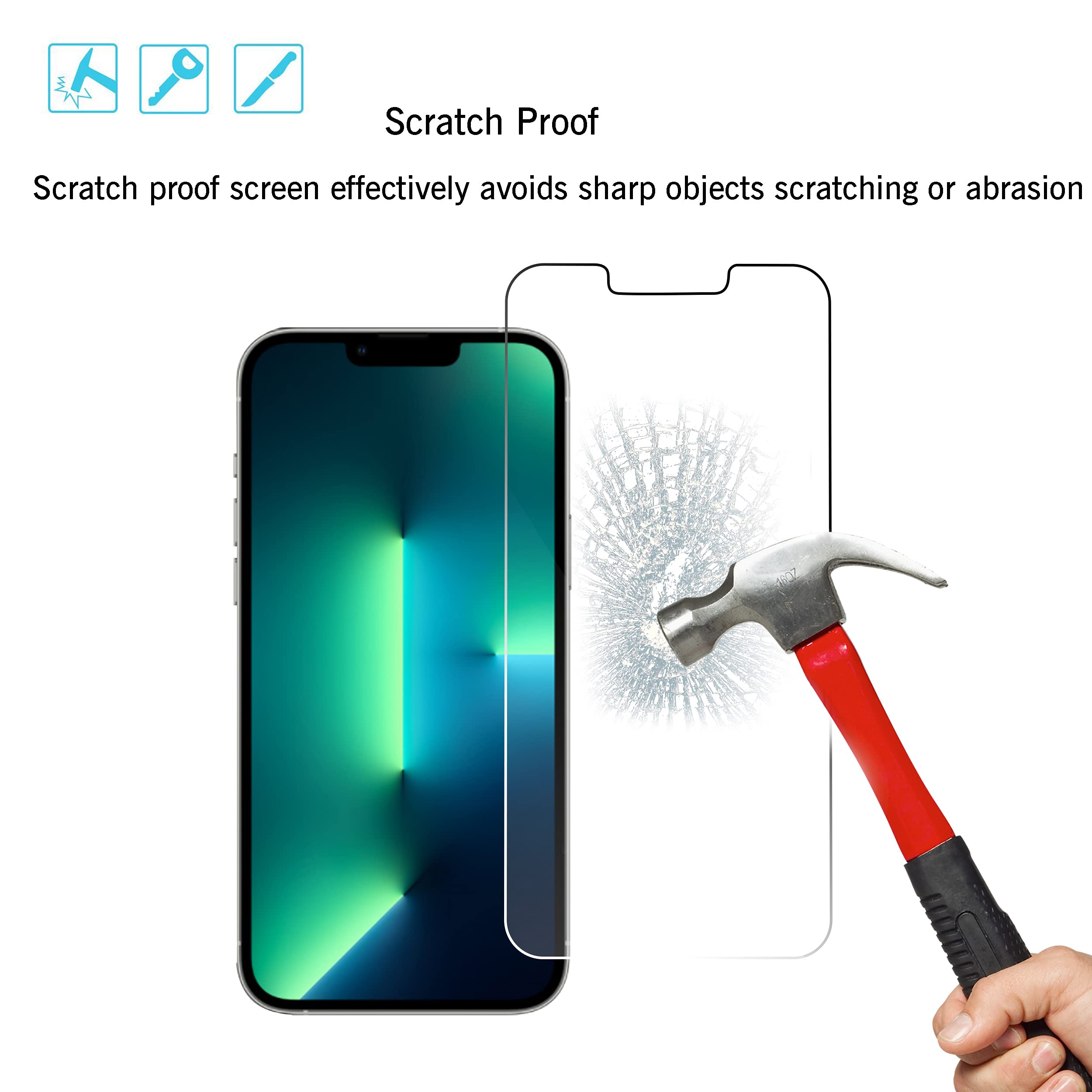 Ailun Glass Screen Protector For Iphone 14 Plus/Iphone 13 Pro Max [6.7 Inch Display], 3 Pack Case Friendly Tempered Glass