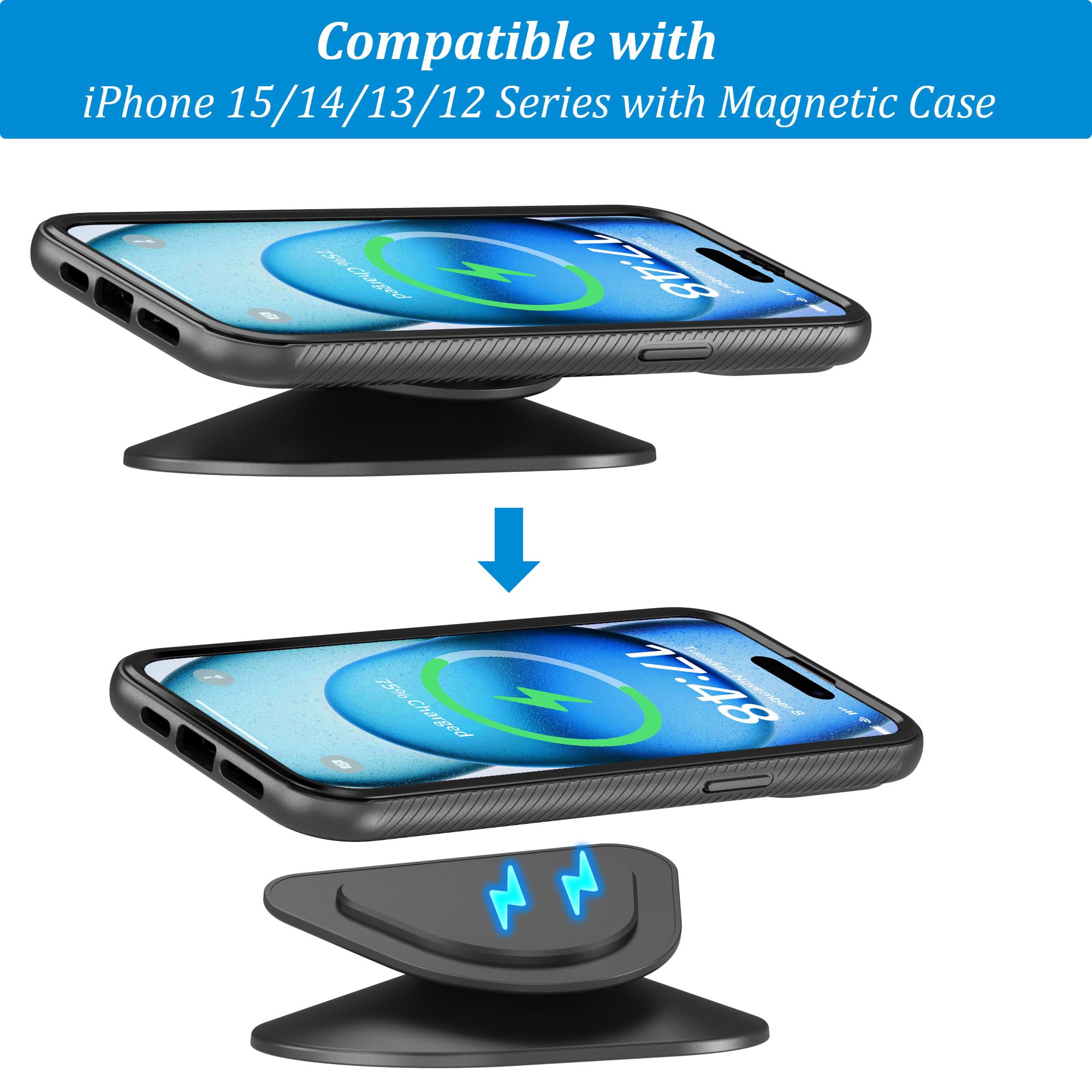 Plusacc Stand For Show 5 (3Rd Gen)   Adjustable Tilt Holder, Magnetic Table Stand Accessories Compatible With Iphone Models & Sh