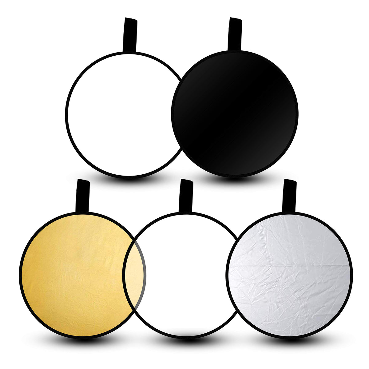 Emart 24 (60Cm) Light Reflectors 5 In 1 Photo Collapsible Photography Reflector With Bag   Portable Camera Light Reflector Photo