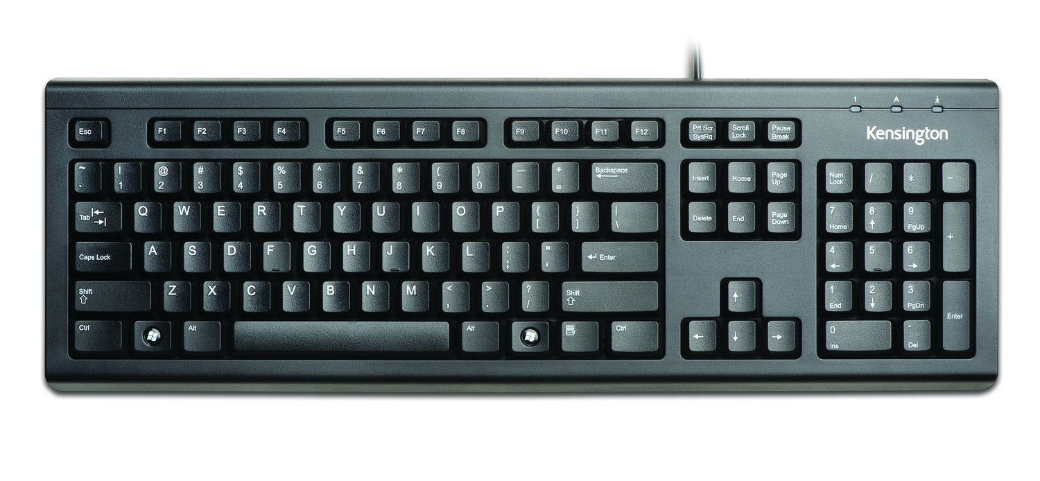 Kensington Spill Proof Keyboard, 104 Key Layout, Black