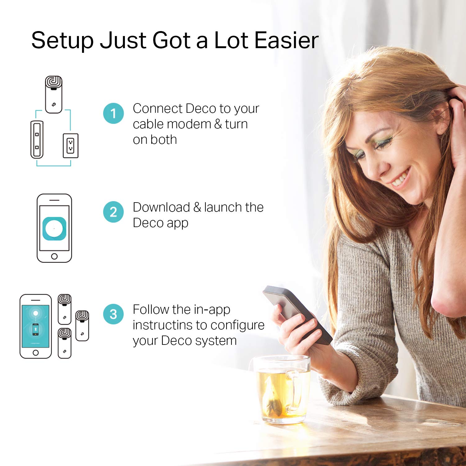 Tp Link Deco Mesh Ac1900 Wifi System (Deco S4)   Up To 5,500 Sq.Ft. Coverage, Replaces Wifi Router And Extender, Gigabit Ports,