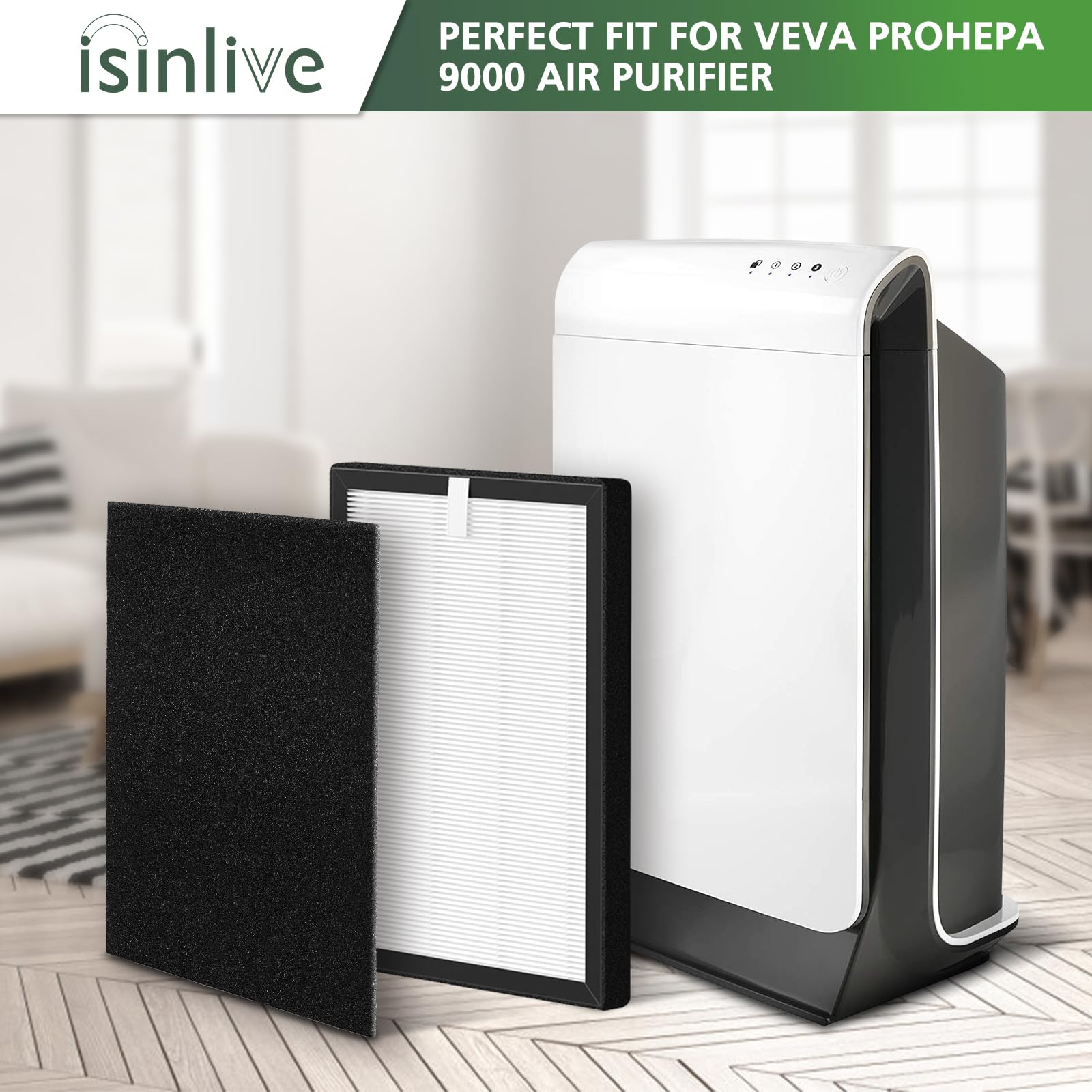 Isinlive Prohepa 9000 True Hepa Replacement Filters Compatible With Veva Prohepa 9000 Air Pur Ifiers, 2 Pack Premium True Hepa F