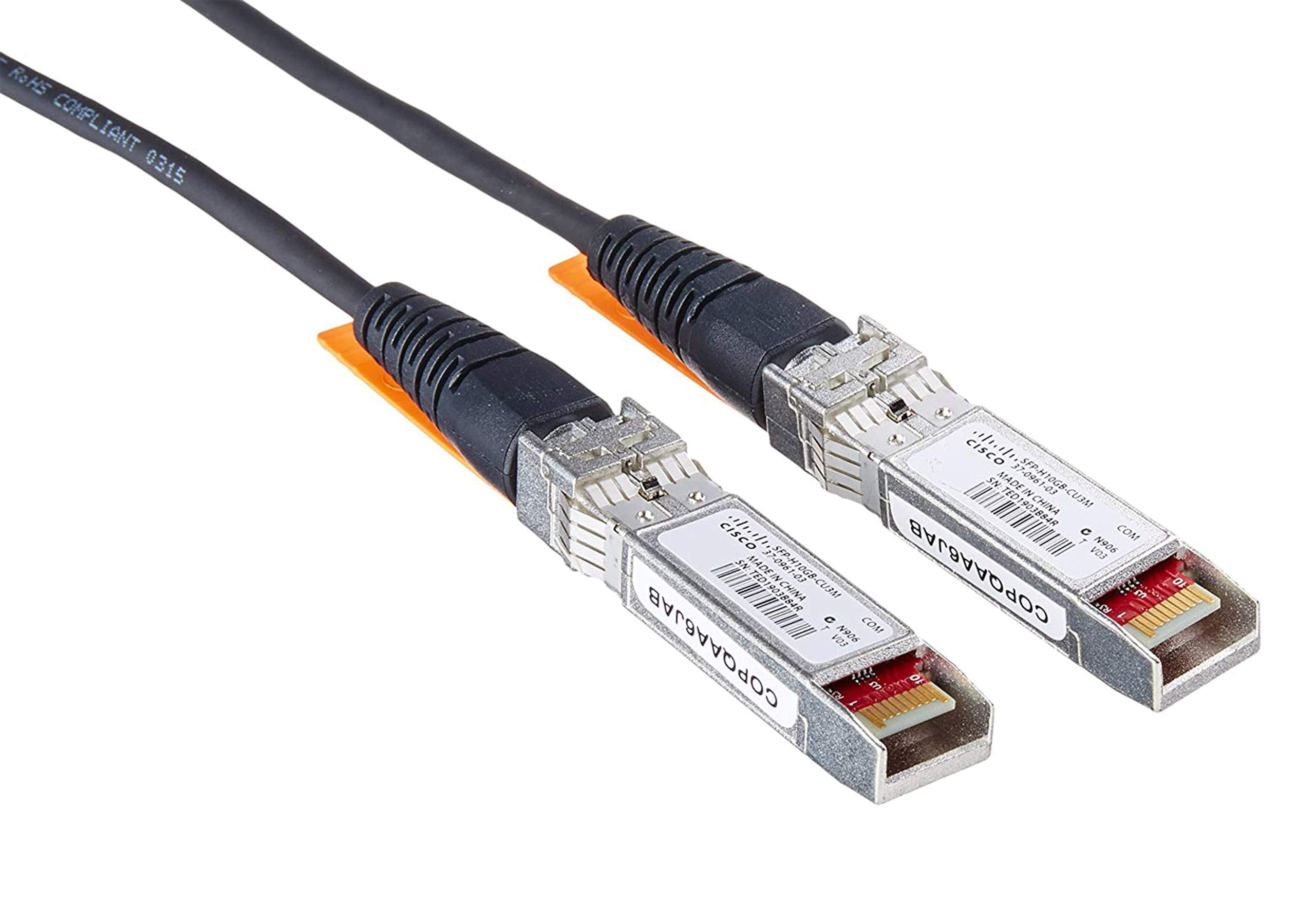 Cisco Certified SFP-H10GB-CU3M |10G Direct Attach Twinax SFP+ Cable | 5-Year Standard Warranty {SFP-H10GB-CU3M-RF} Remanufacture