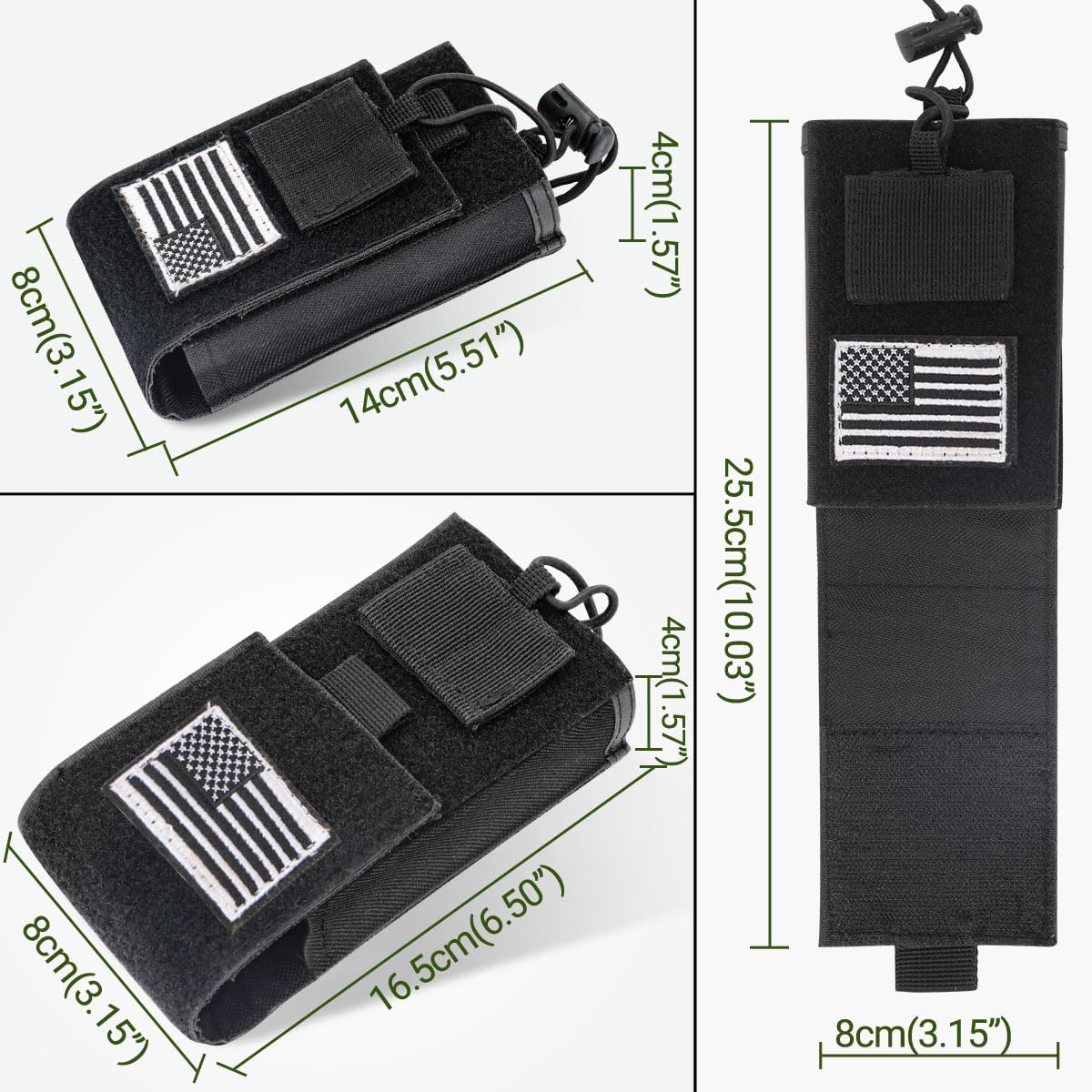 Tactical Radio Holder Radio Case Molle Radio Holster Military Heavy Duty Radios Pouch Bag For Baofeng Uv 5R Bf F8Hp Ar 152 Two W