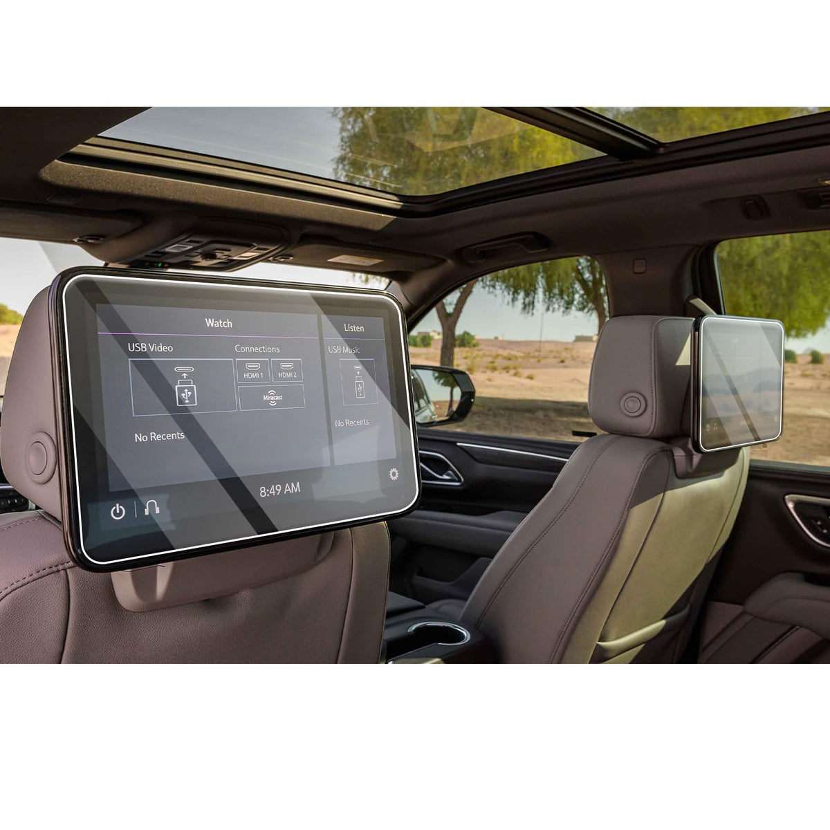 Cdefg 2Pcs For 2021-2025 Chevy Tahoe Suburban Gmc Yukon Screen Protector For 2021-2025 Tahoe Suburban Yukon Escalade 12.6In Rear Seat Screen Cover 2021-2025 Tahoe Suburban Yukon Escalade Accessory