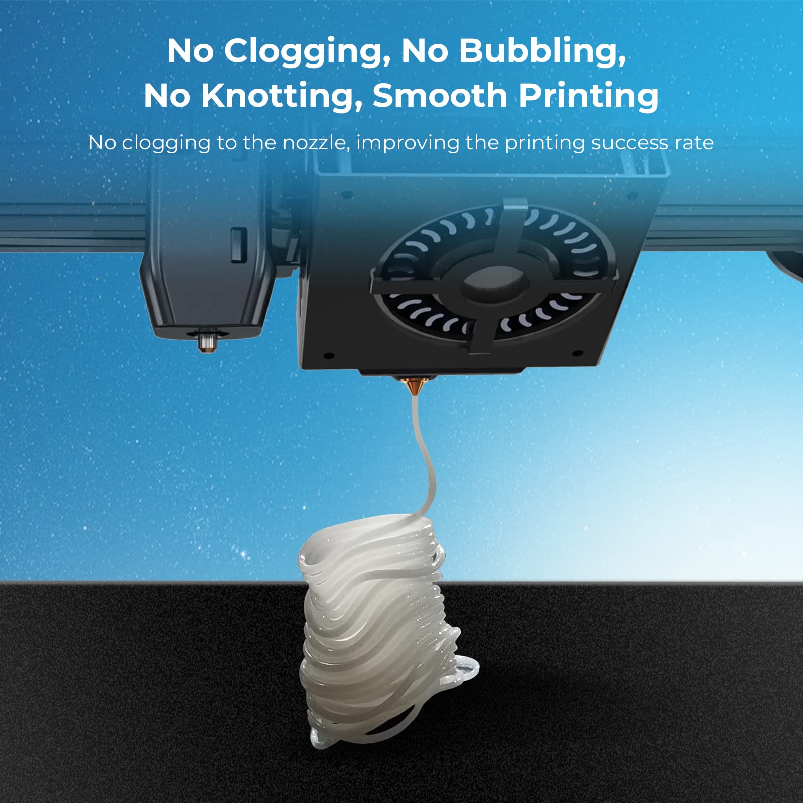 Official Creality Upgrade Ender 3D Printer Filament, White Pla+ Filament 1.75Mm, 1Kg Spool (2.2Lbs), Accuracy +/  0.02Mm, 3D Pri