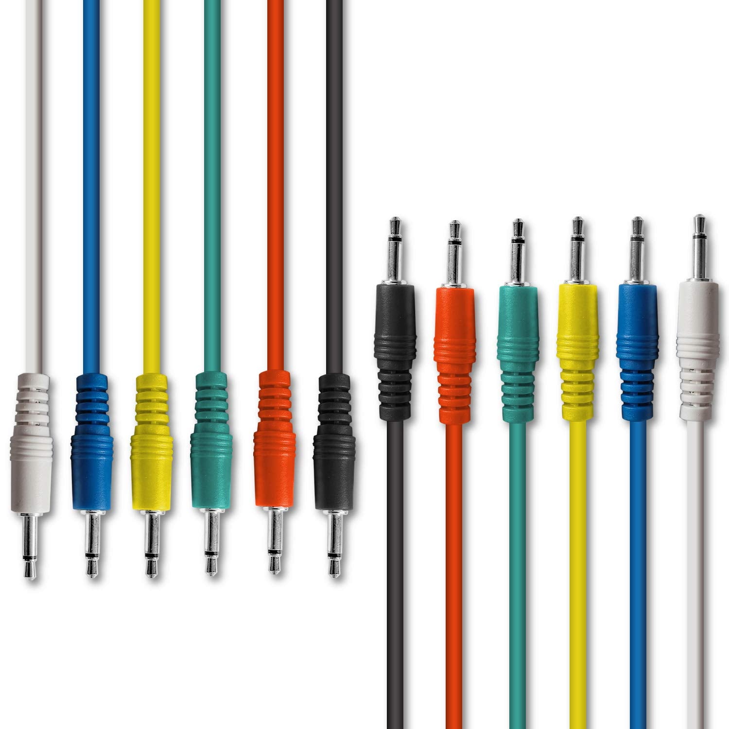 AxcessAbles 1/8 inch (3.5mm) TS Unbalanced Mono Patch Cables | Modular Synth Cords | TS Audio Cables | Eurorack Synthesizer, Mul